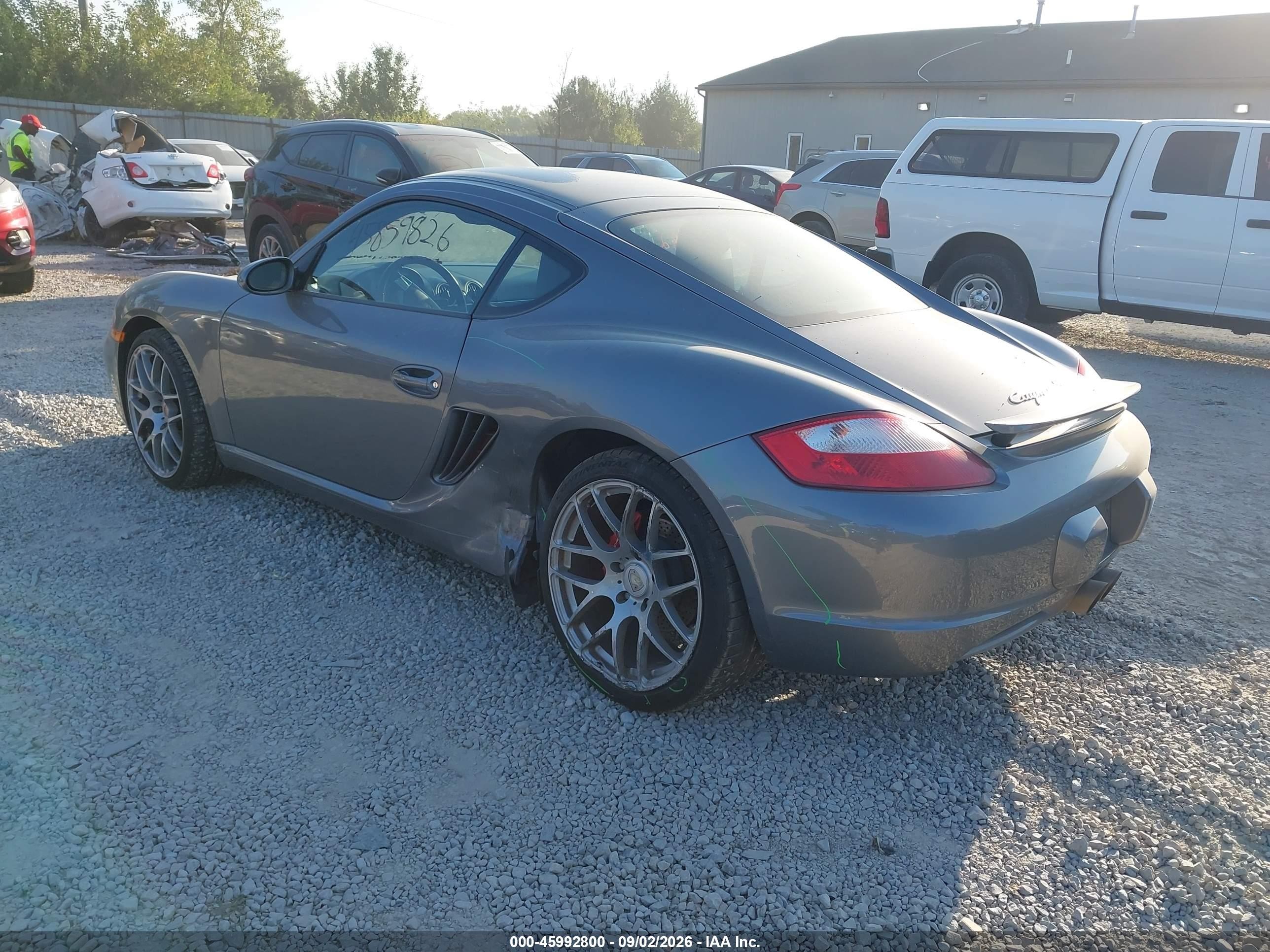 2006 Porsche Cayman VIN WP0AB29806U782028 IAAI salvage auction — Rear End, Salvage (Ohio), sold $8,600 on 2026-09-12 (photo 3)
