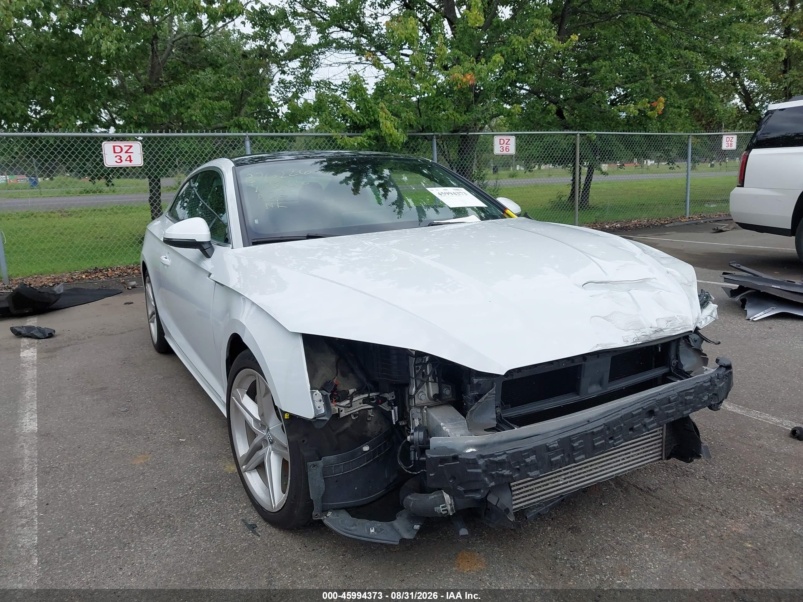 2020 Audi A5 VIN WAUTNAF53LA004188 — IAAI salvage auction photo