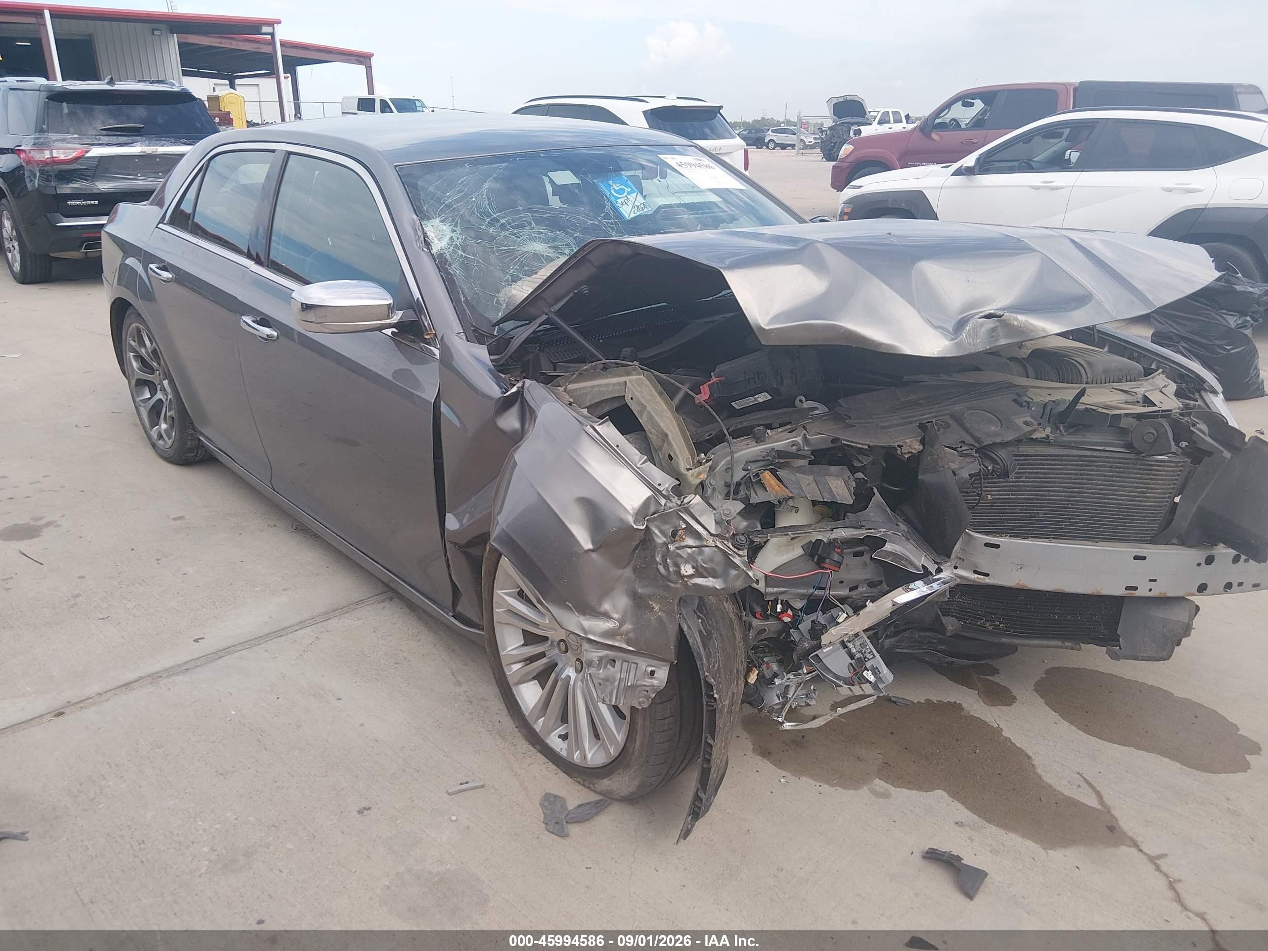 2012 Chrysler 300 VIN 2C3CCACGXCH195080 IAAI salvage auction — Front End, Salvage (Texas), sold $1,200 on 2026-10-10 (photo 1)