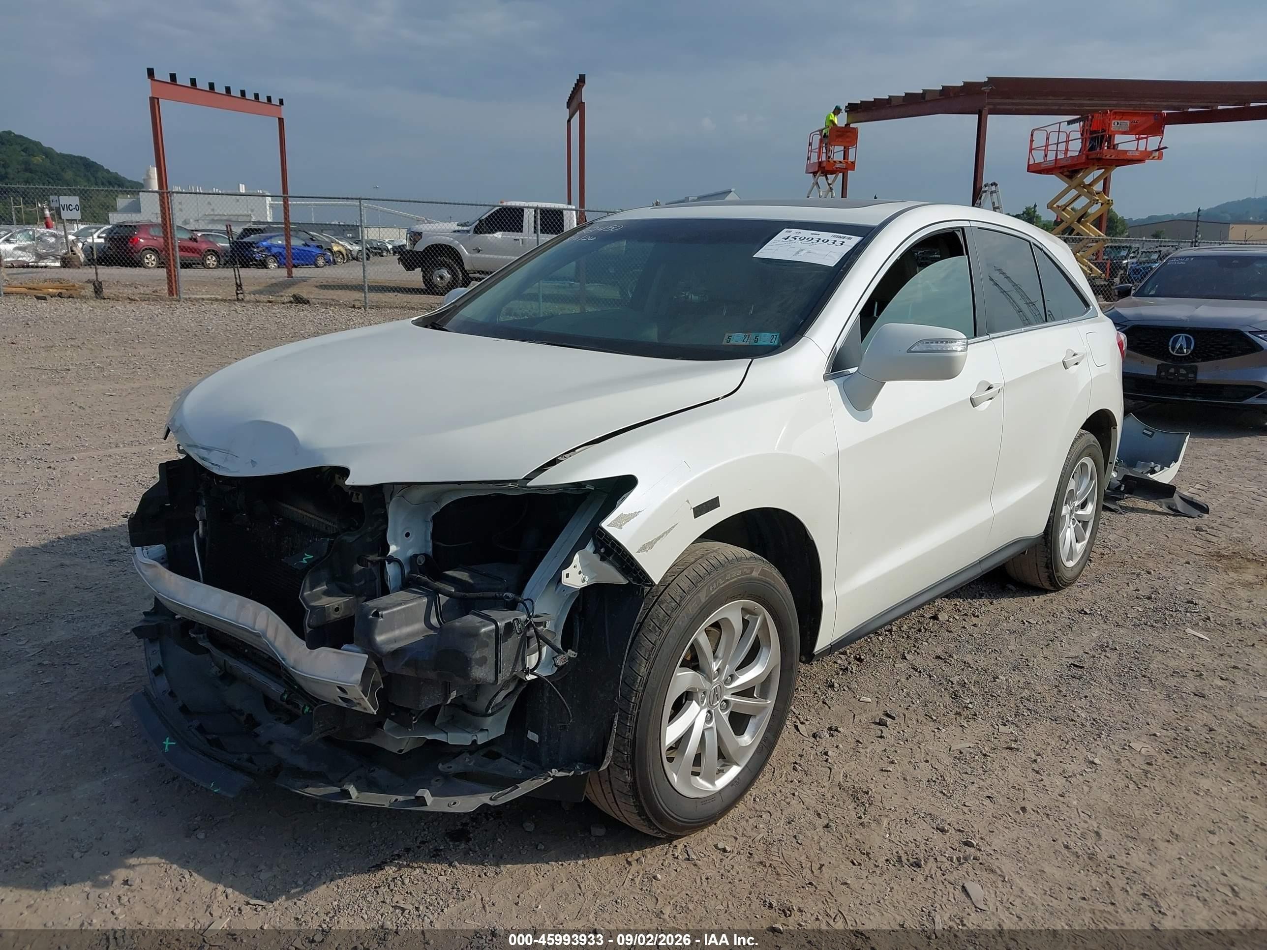 2016 Acura RDX VIN 5J8TB4H59GL021342 IAAI salvage auction — Front End, Wait Title, sold $4,050 on 2026-09-20 (photo 2)