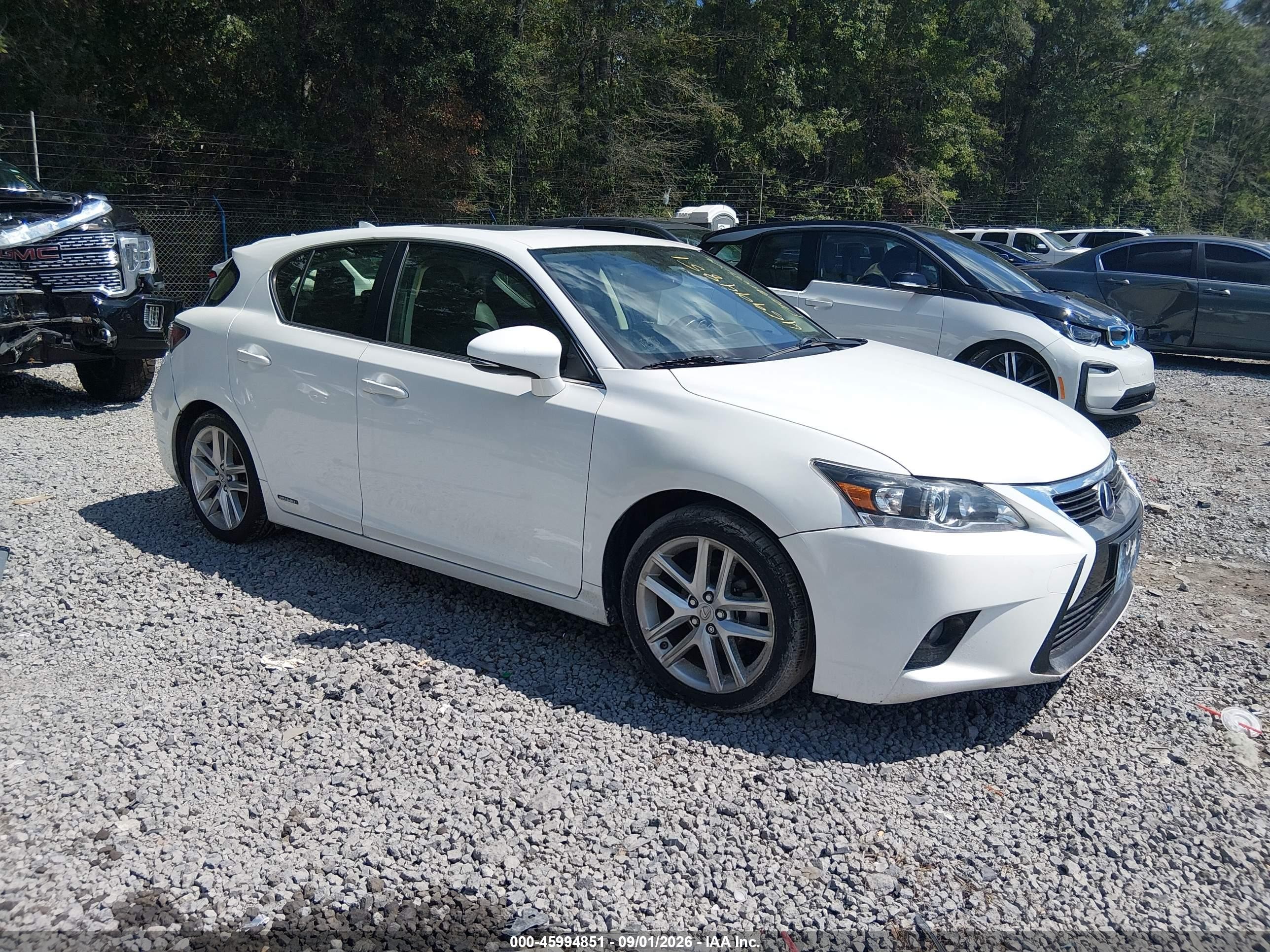 2014 Lexus Ct VIN JTHKD5BH4E2181868 IAAI salvage auction — Mechanical, Salvage (South Carolina), sold $4,850 on 2026-09-26 (photo 1)