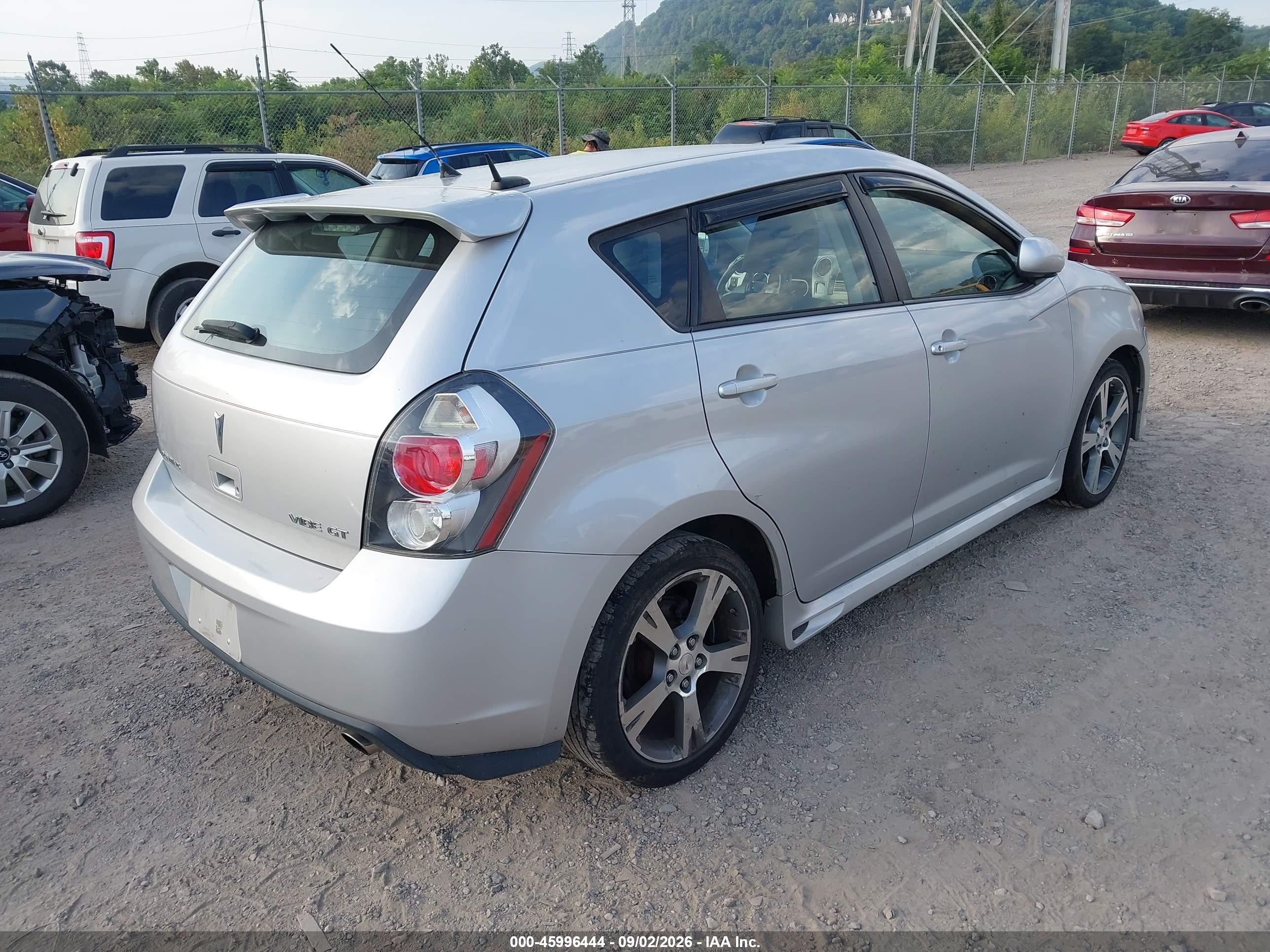 2009 Pontiac Vibe VIN 5Y2SR67079Z466136 IAAI salvage auction — Unknown, Salvage (Pennsylvania), sold $500 on 2026-09-12 (photo 4)