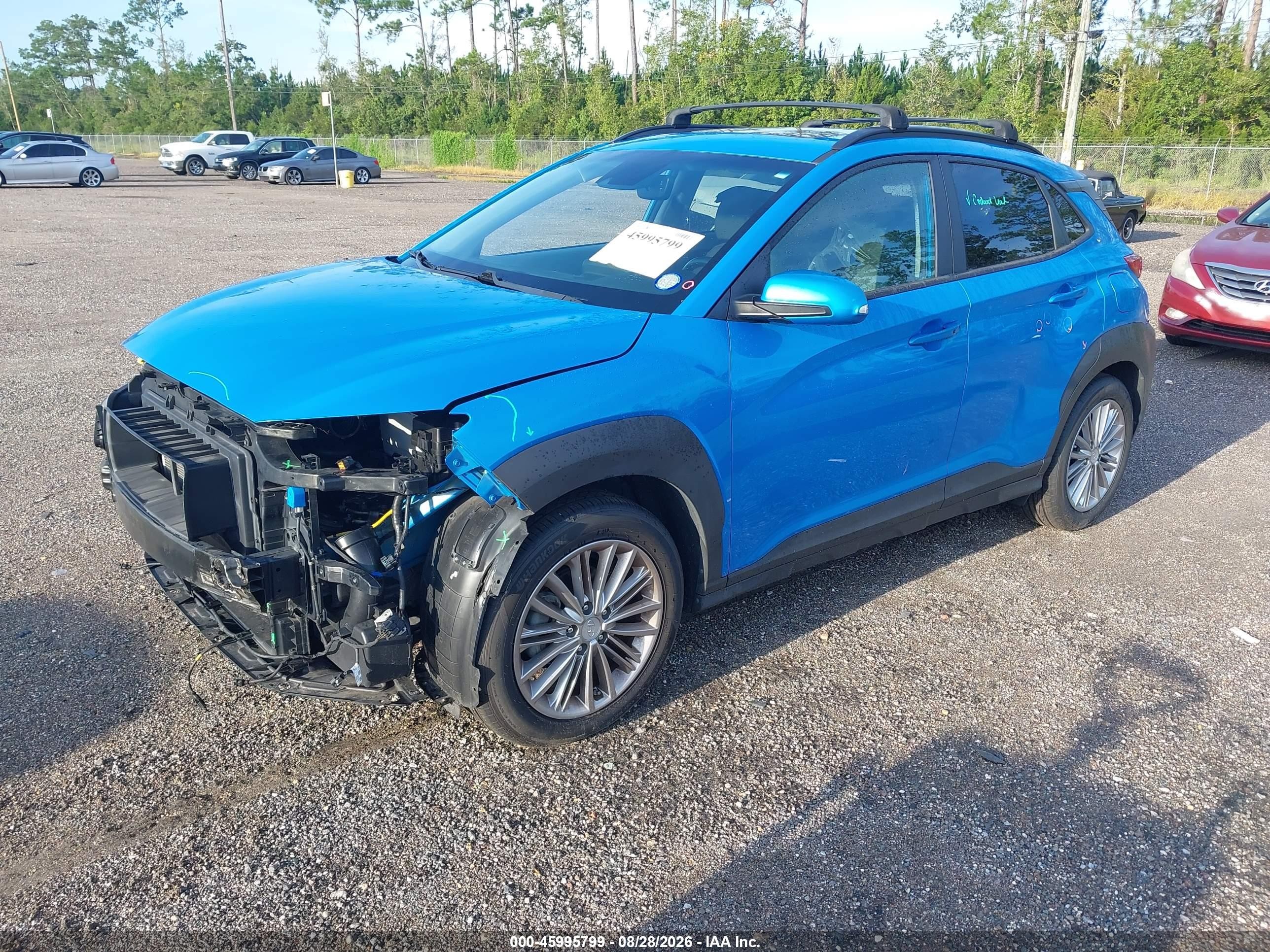 2021 Hyundai Kona VIN KM8K62AA0MU615555 IAAI salvage auction — Front End, Rebuildable (Florida), sold $2,500 on 2026-09-22 (photo 2)