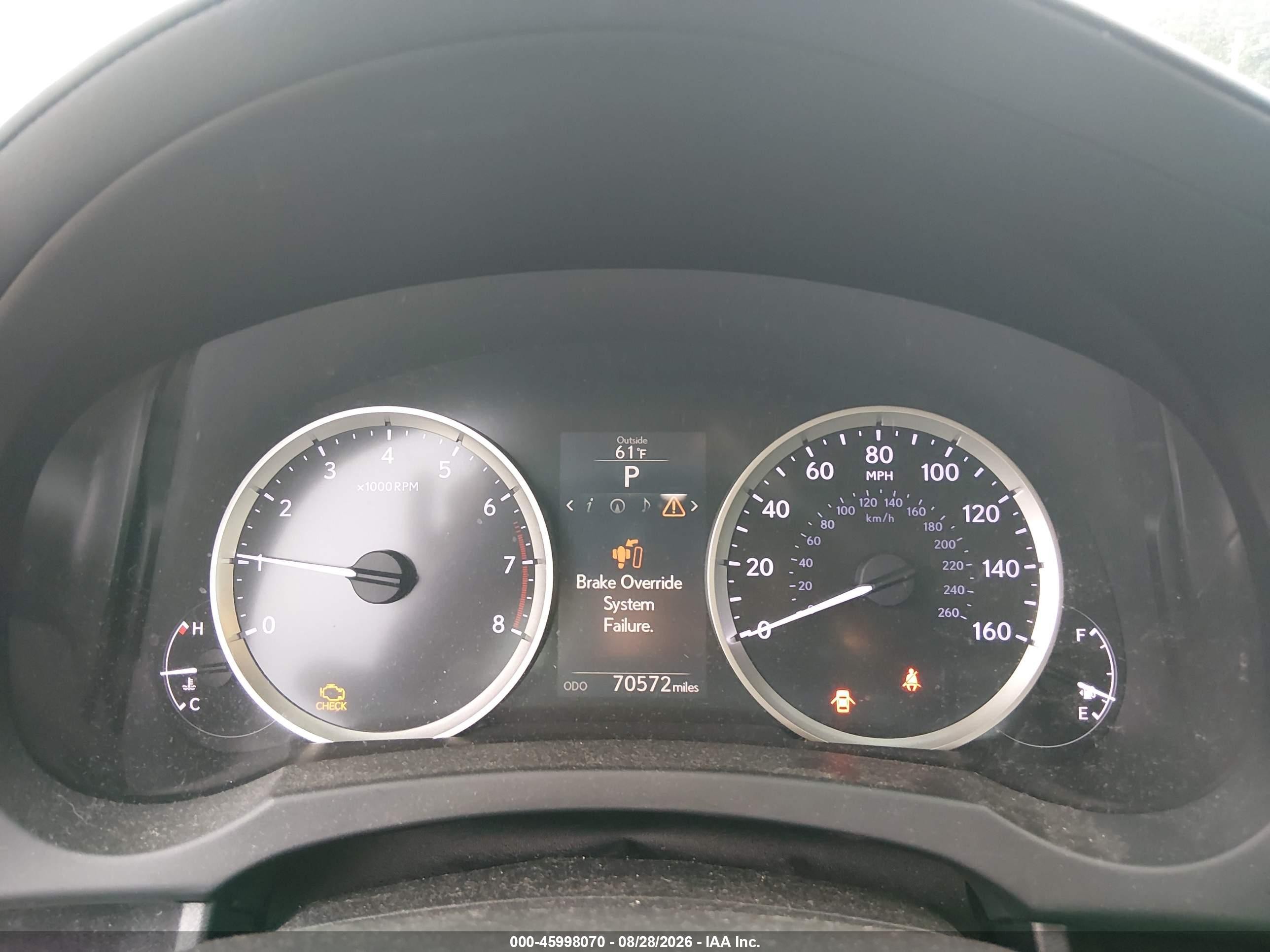 2016 Lexus IS 300 VIN JTHCM1D24G5007712 IAAI salvage auction — Electrical, Bill Of Sale (Washington), sold $10,000 on 2026-09-12 (photo 7)