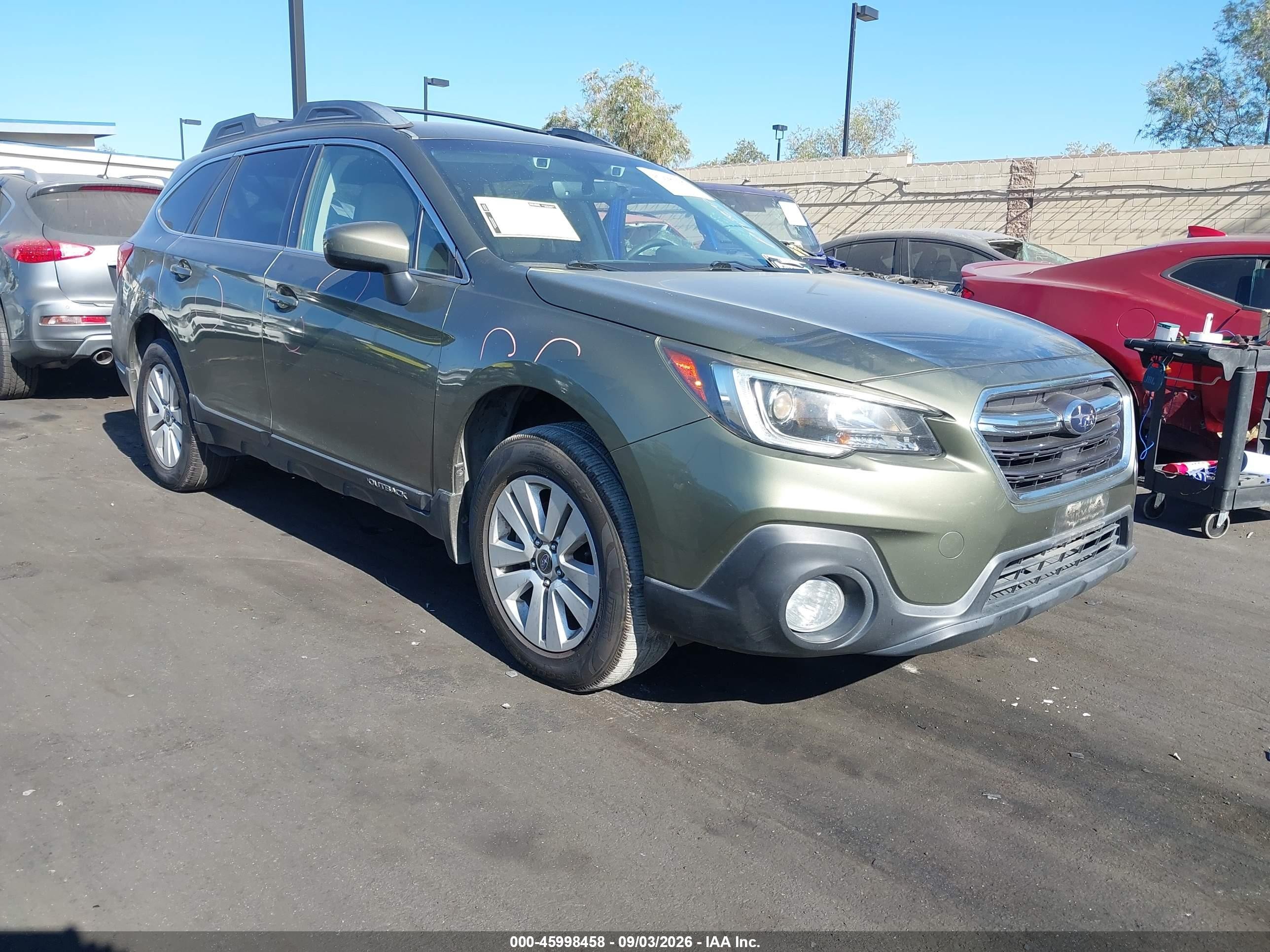 2019 Subaru Outback VIN 4S4BSAFC8K3267068 IAAI salvage auction — Side, Salvage Certificate (California), sold $3,350 on 2026-09-14 (photo 1)