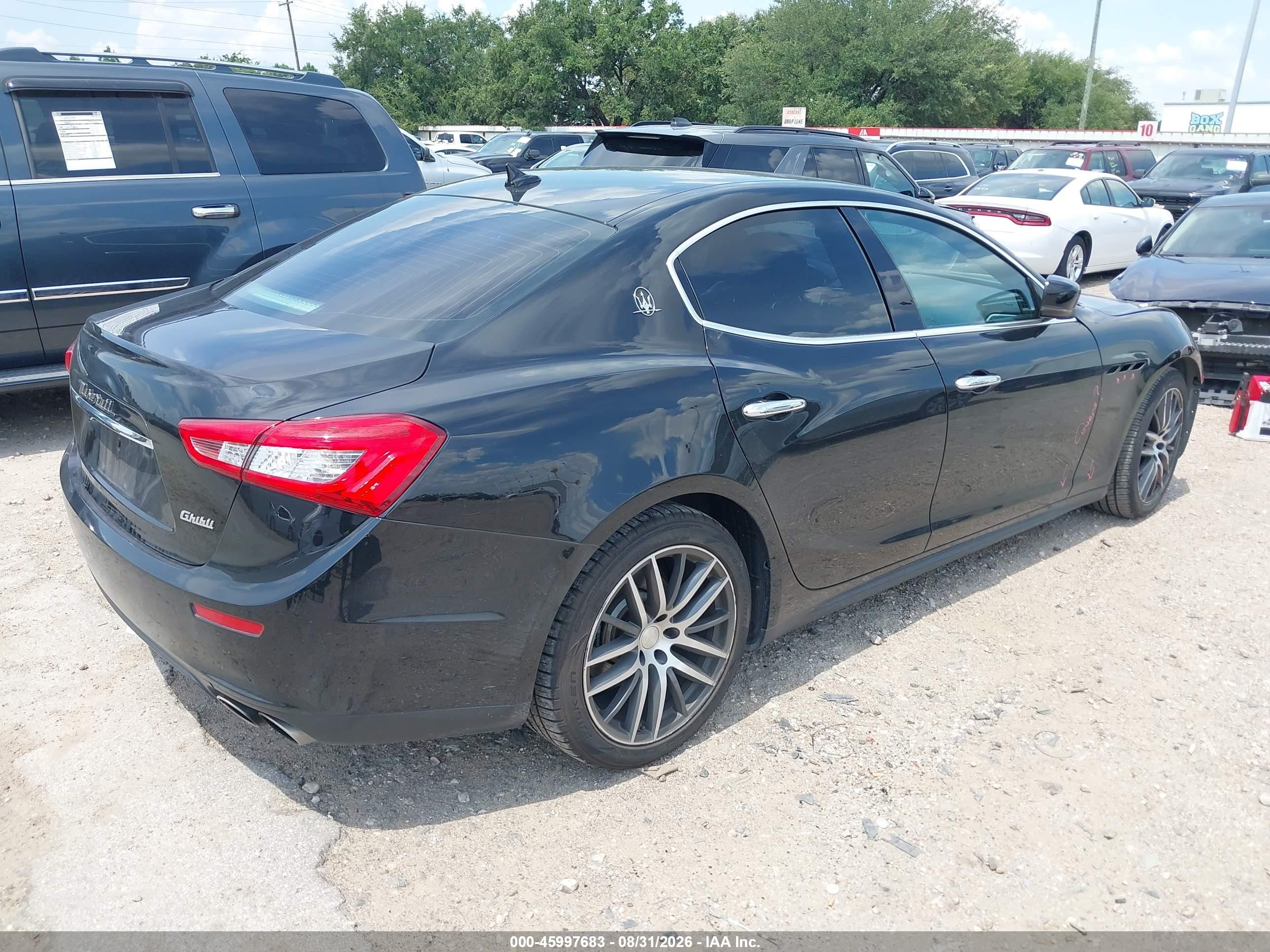 2016 Maserati Ghibli VIN ZAM57XSA7G1181050 IAAI salvage auction — Front End, Salvage (Texas), sold $3,950 on 2026-09-23 (photo 4)