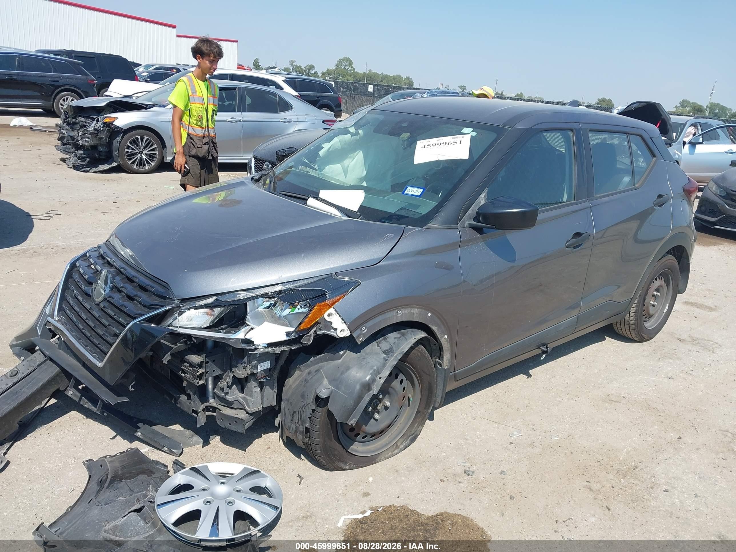 2021 Nissan Kicks VIN 3N1CP5BV1ML484559 IAAI salvage auction — Front End, Salvage (Texas), sold $1,500 on 2026-09-29 (photo 2)