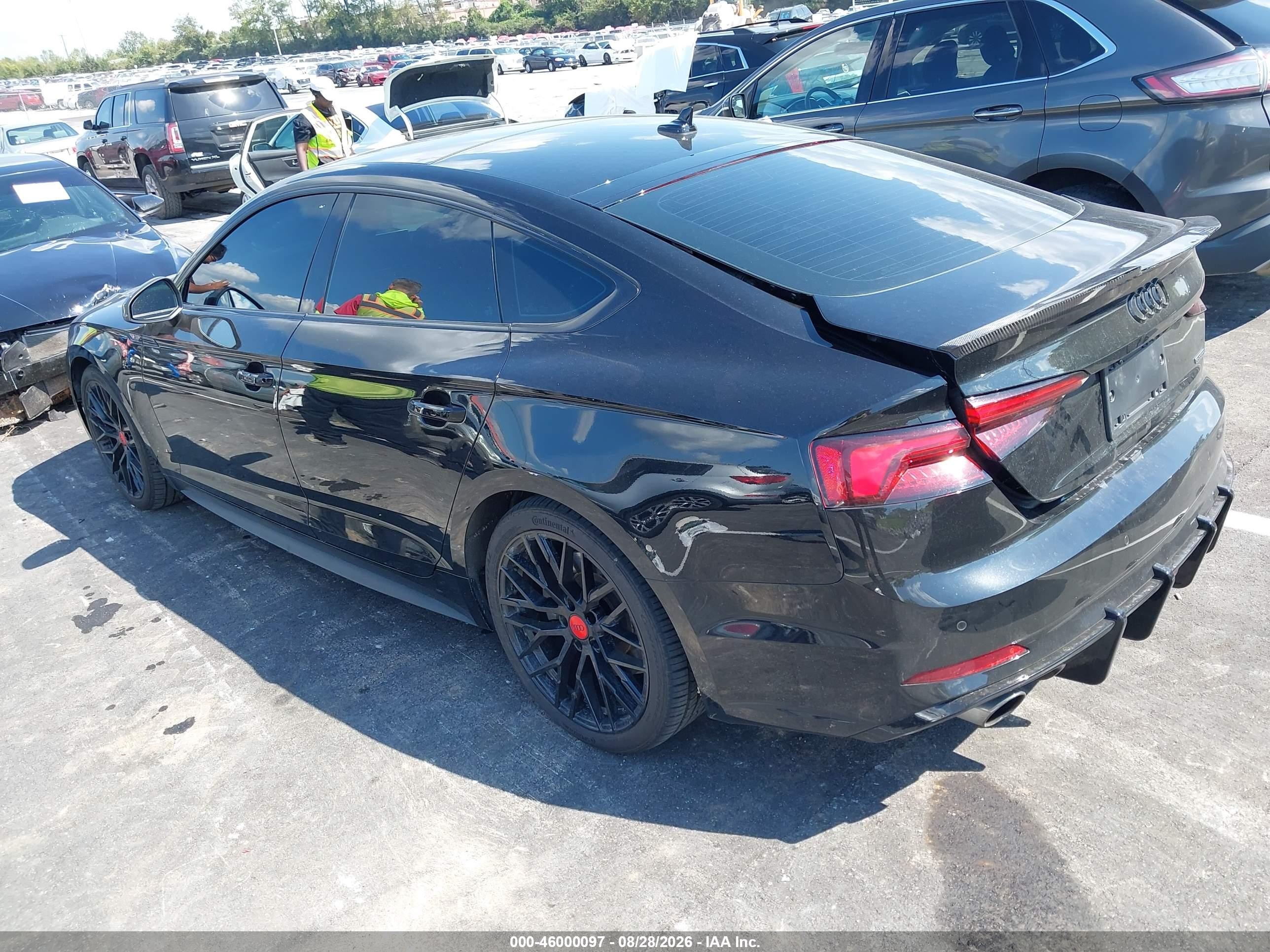 2018 Audi A5 VIN WAUENCF53JA133341 IAAI salvage auction — Rear End, Wait Title, sold $7,500 on 2026-09-20 (photo 3)