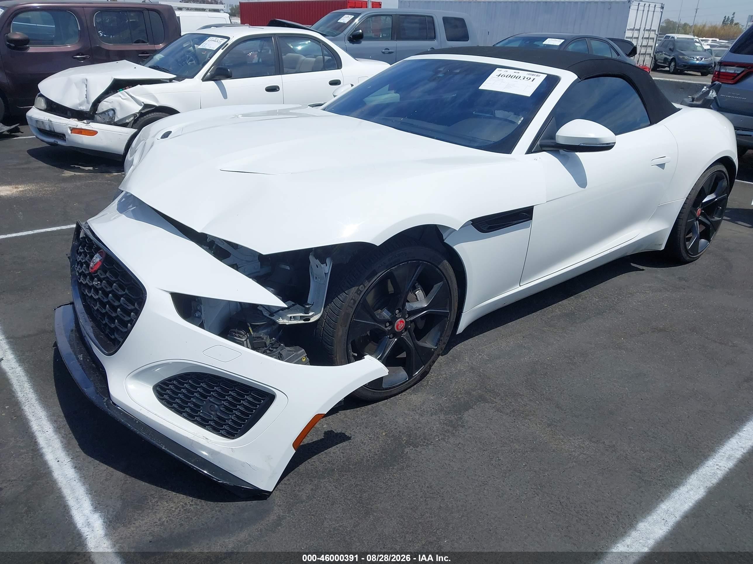 2021 Jaguar F-type VIN SAJDD5GX7MCK75330 IAAI salvage auction — Front End, Salvage (Arizona), sold $7,600 on 2026-09-16 (photo 2)