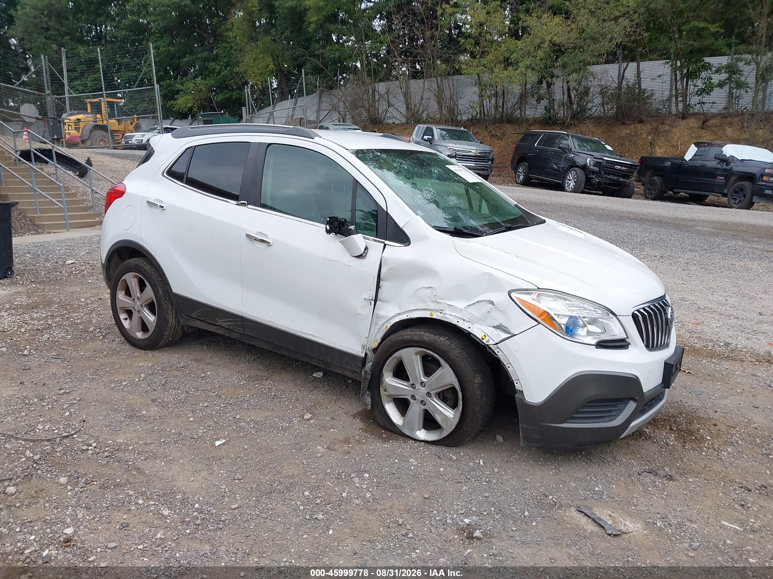 2016 Buick Encore VIN KL4CJESB0GB583569 IAAI salvage auction — Unknown, Salvage (Pennsylvania), sold $675 on 2026-09-25 (photo 1)