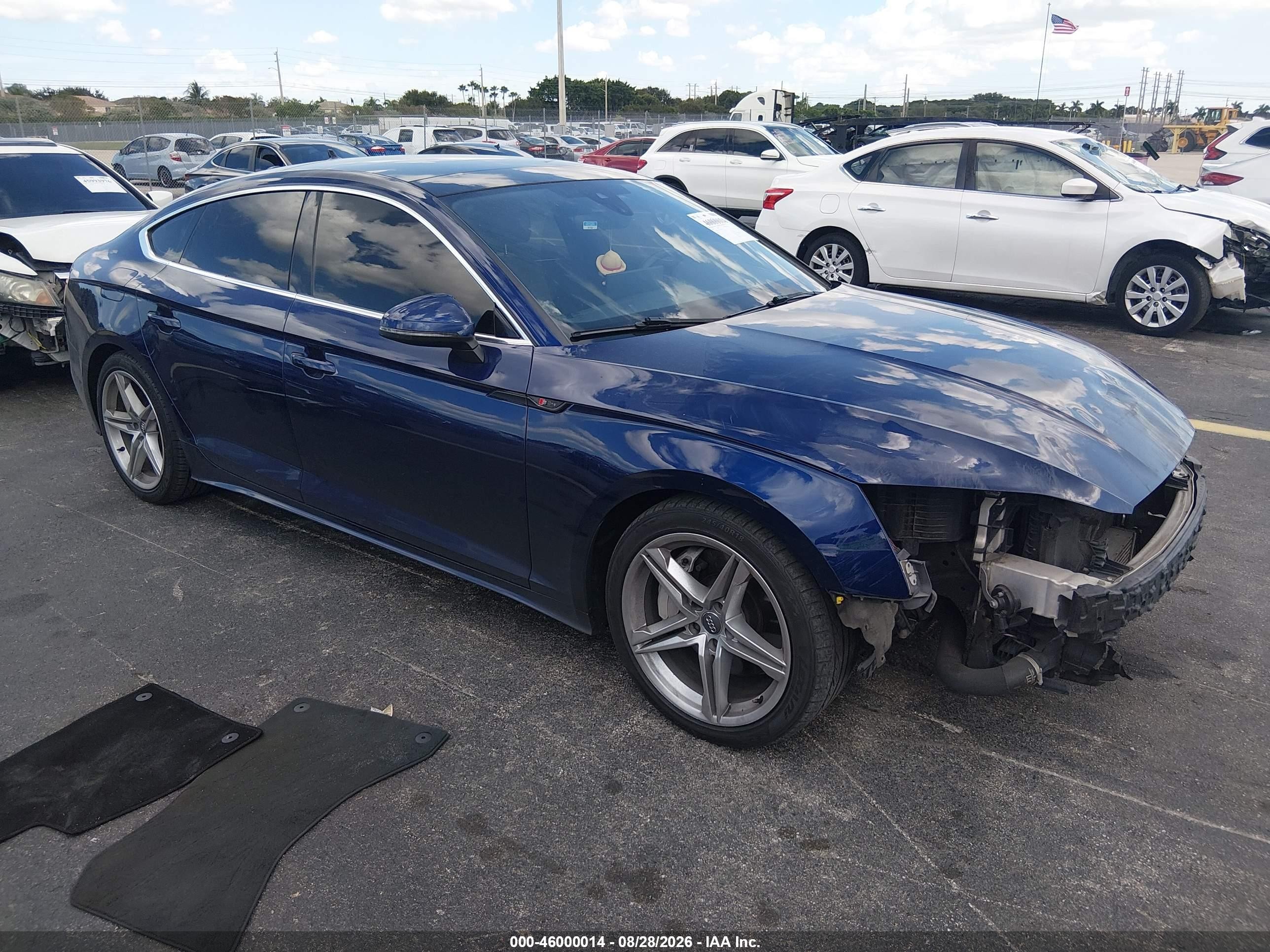 2021 Audi A5 Sportback VIN WAUDACF59MA013751 — IAAI salvage auction photo