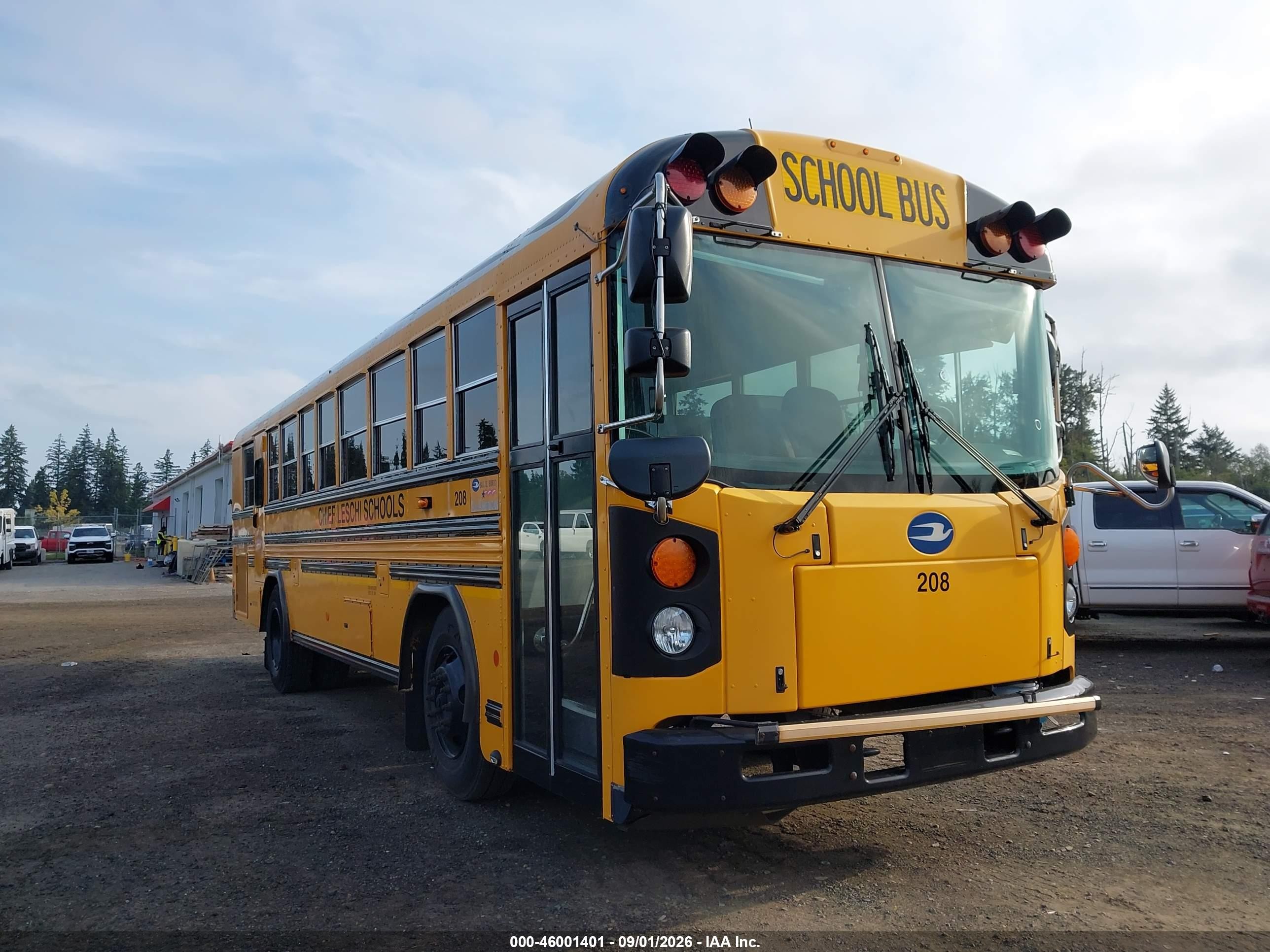 2016 Blue Bird School Bus / Transit Bus VIN 1BABGBPA9GF319980 IAAI salvage auction — Normal Wear, Sf97 (Washington), sold $10,650 on 2026-09-10 (photo 1)