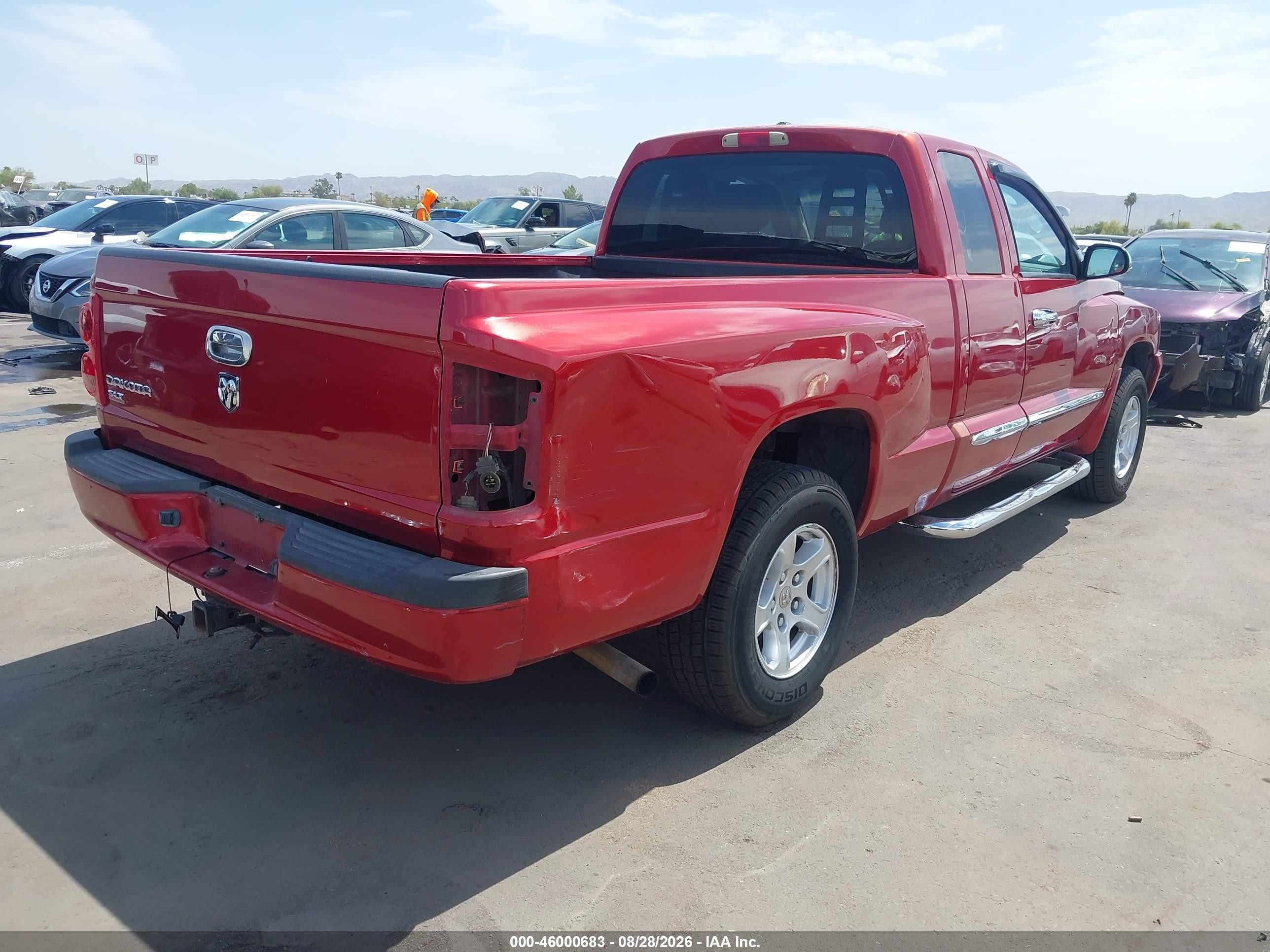 2007 Dodge Dakota VIN 1D7HE42K67S136647 IAAI salvage auction — Rear End, Salvage (Arizona), sold $1,700 on 2026-09-26 (photo 4)