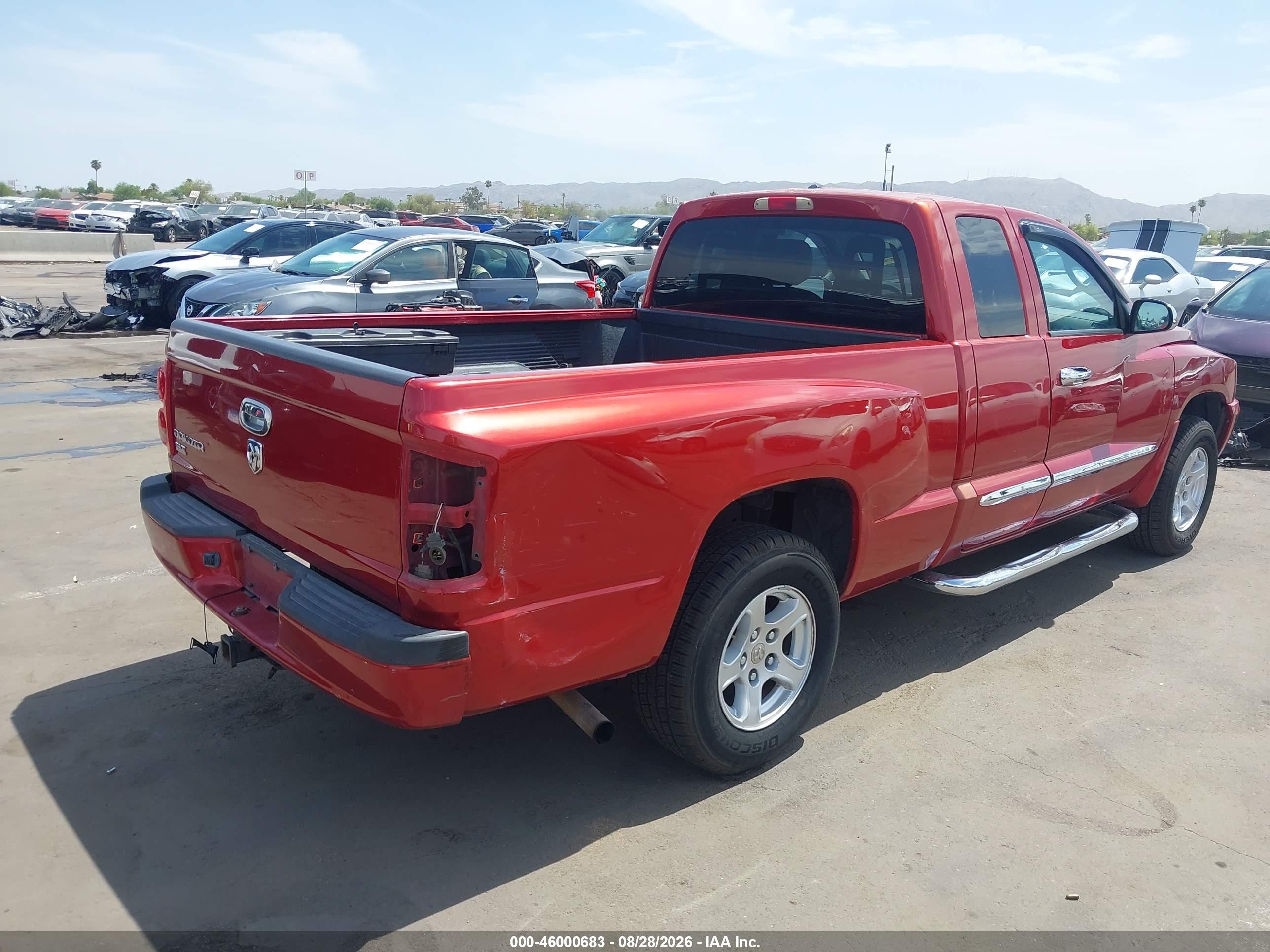 2007 Dodge Dakota VIN 1D7HE42K67S136647 IAAI salvage auction — Rear End, Salvage (Arizona), sold $1,700 on 2026-09-26 (photo 6)