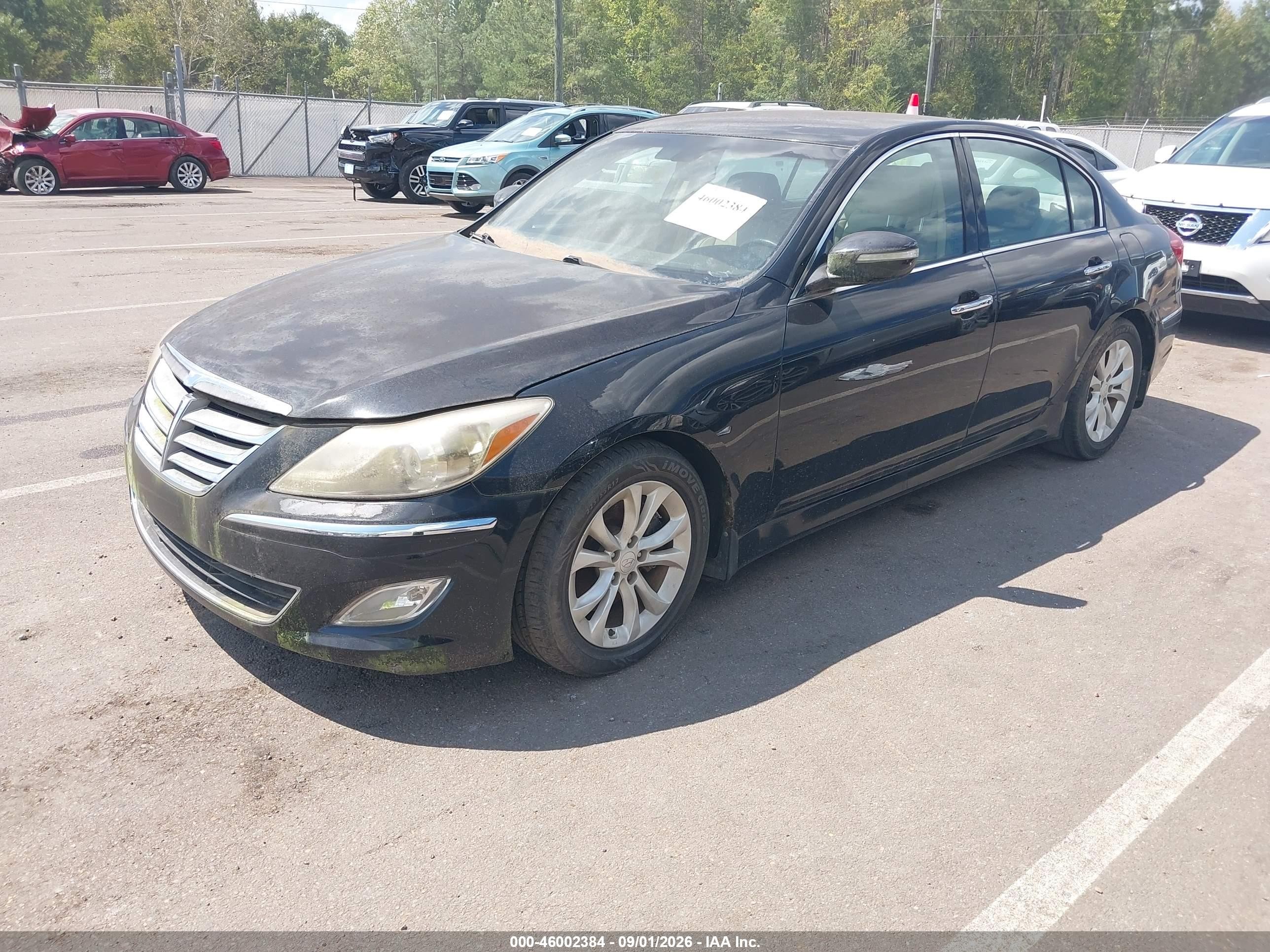 2012 Hyundai Genesis VIN KMHGC4DD5CU205560 IAAI salvage auction — Undercarriage, Clear (Mississippi), sold $1,250 on 2026-09-28 (photo 2)
