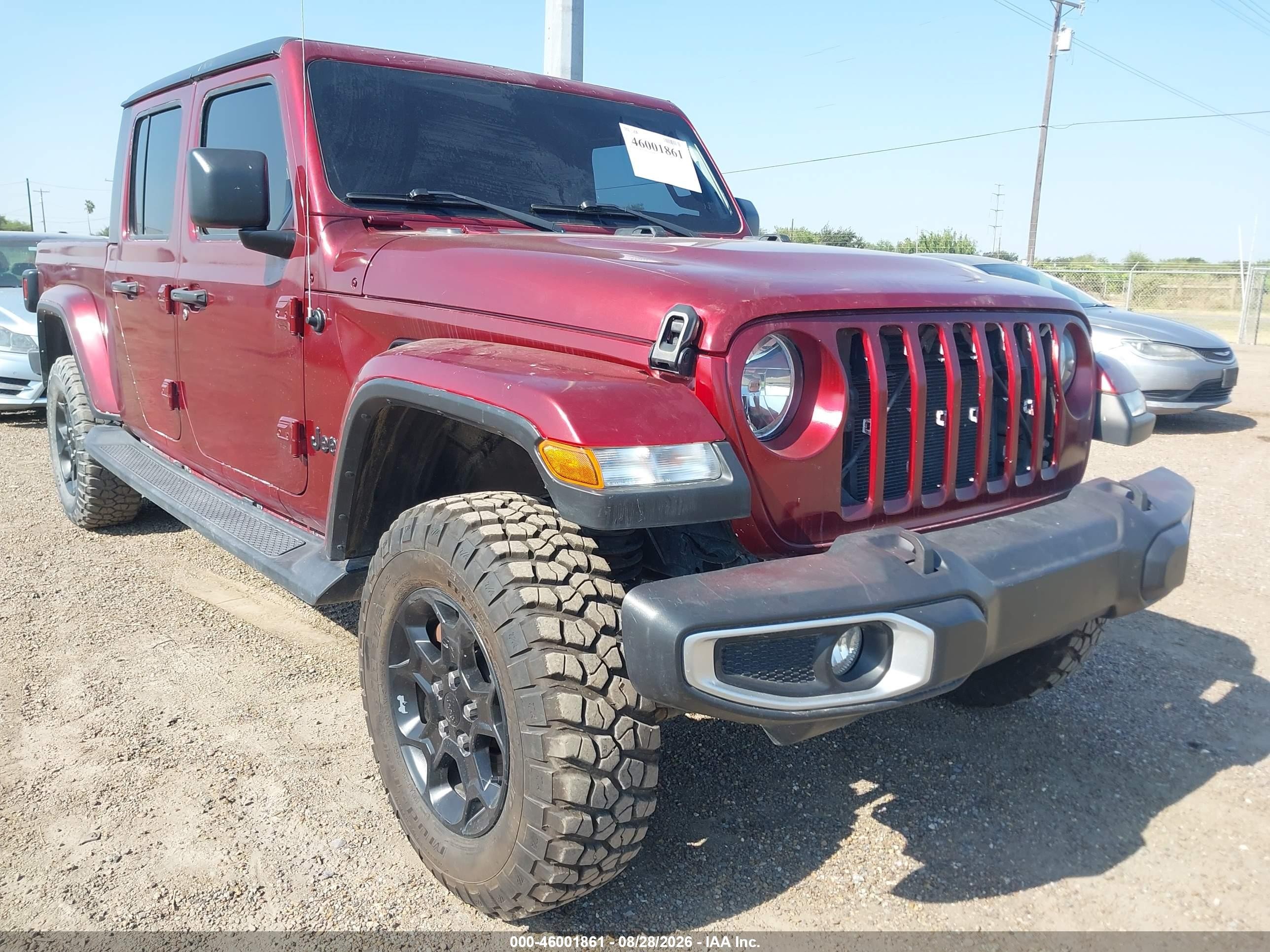 2023 Jeep Gladiator VIN 1C6HJTAG1PL538753 IAAI salvage auction — Front End, Original (Texas), sold $16,325 on 2026-09-29 (photo 1)