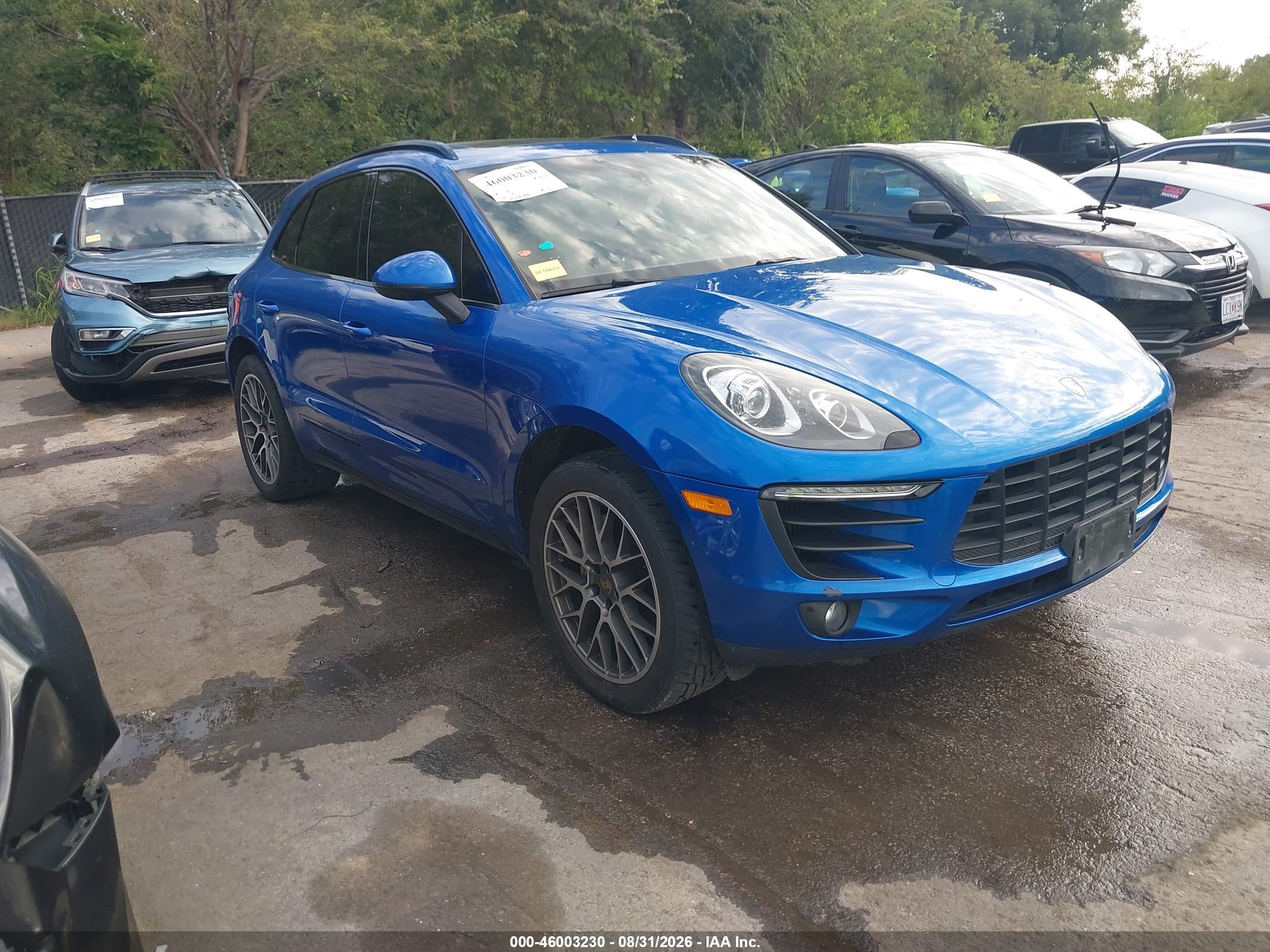 2016 Porsche Macan VIN WP1AB2A54GLB41536 IAAI salvage auction — Rear End, Salvage (Kansas), sold $7,200 on 2026-10-03 (photo 1)
