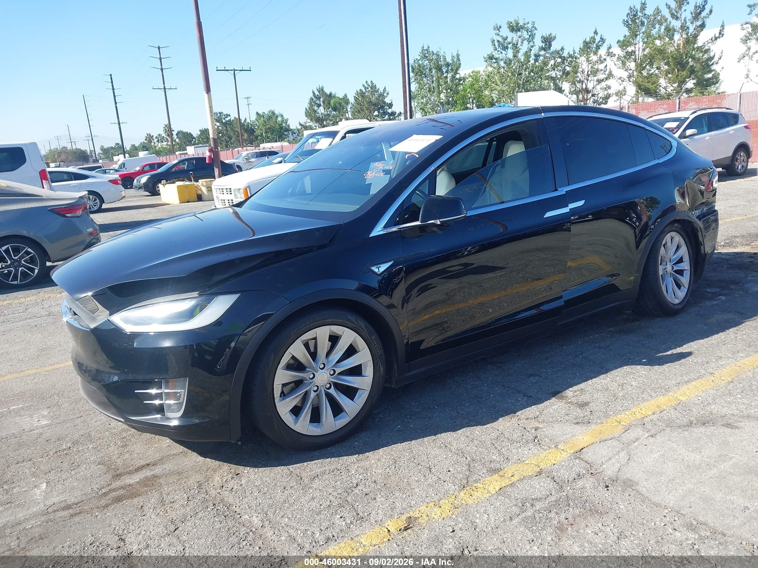 2016 Tesla Model x VIN 5YJXCBE24GF016421 IAAI salvage auction — Rear End, Salvage (California), sold $6,275 on 2026-10-09 (photo 2)