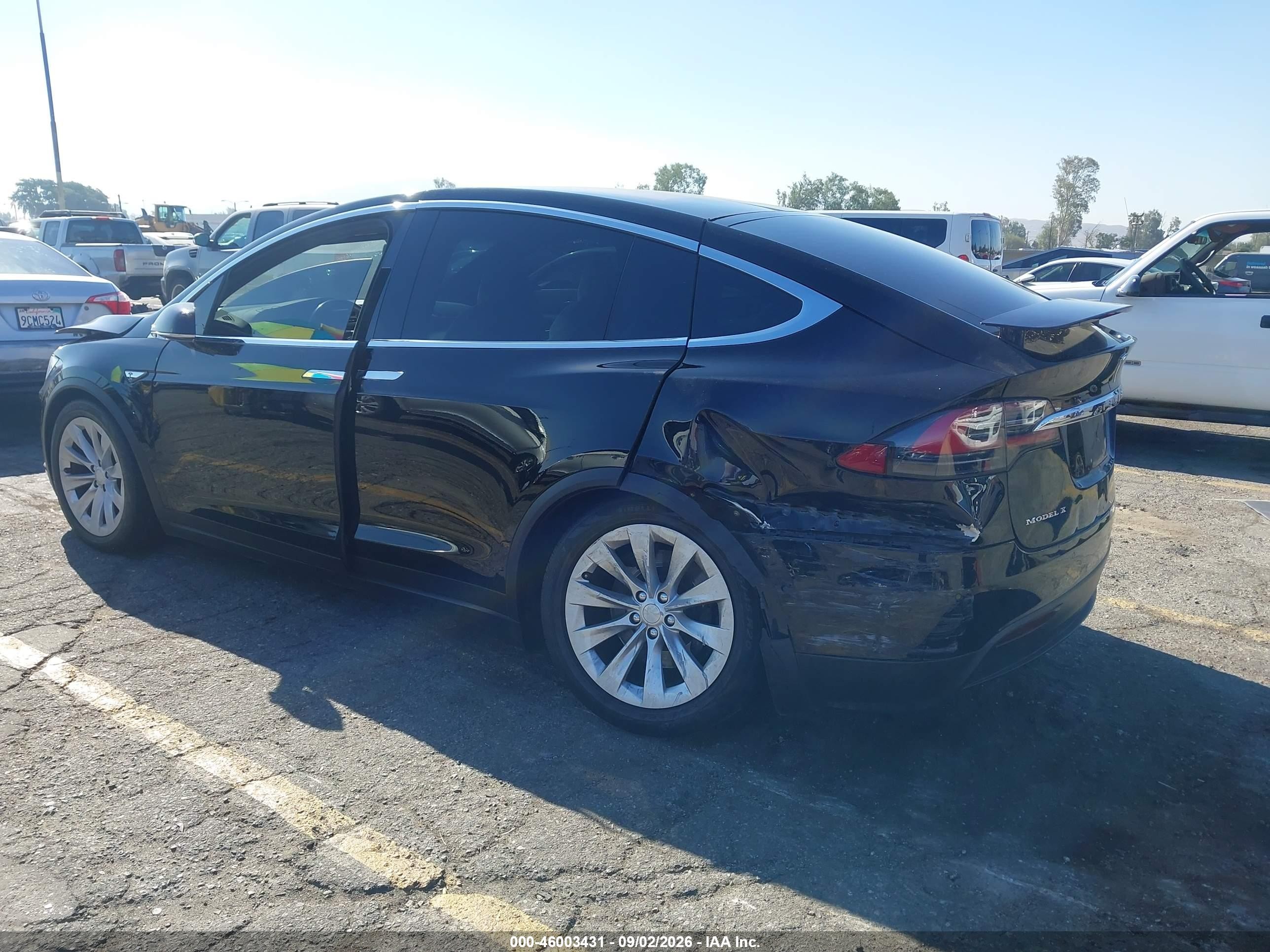 2016 Tesla Model x VIN 5YJXCBE24GF016421 IAAI salvage auction — Rear End, Salvage (California), sold $6,275 on 2026-10-09 (photo 3)