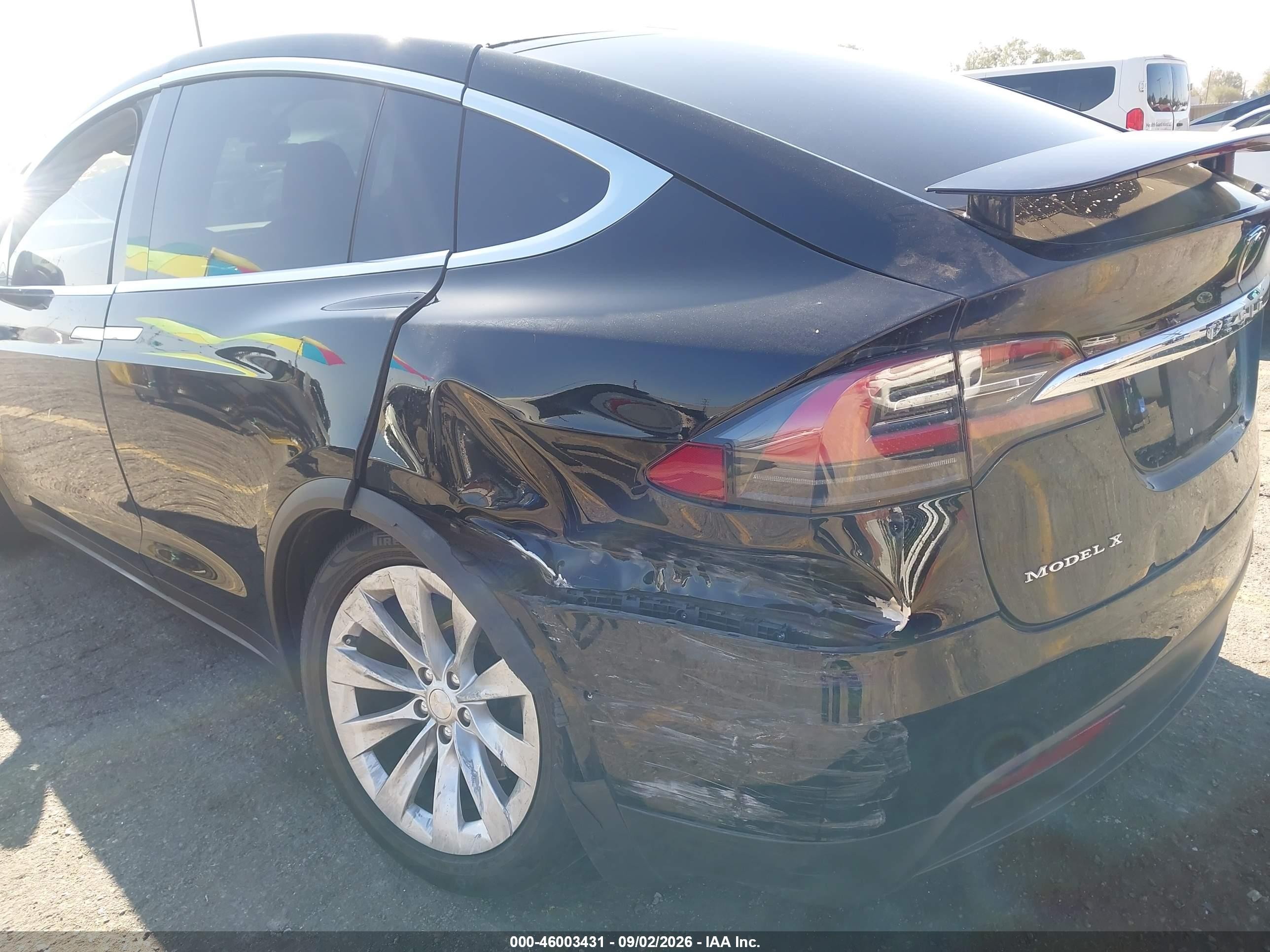 2016 Tesla Model x VIN 5YJXCBE24GF016421 IAAI salvage auction — Rear End, Salvage (California), sold $6,275 on 2026-10-09 (photo 6)