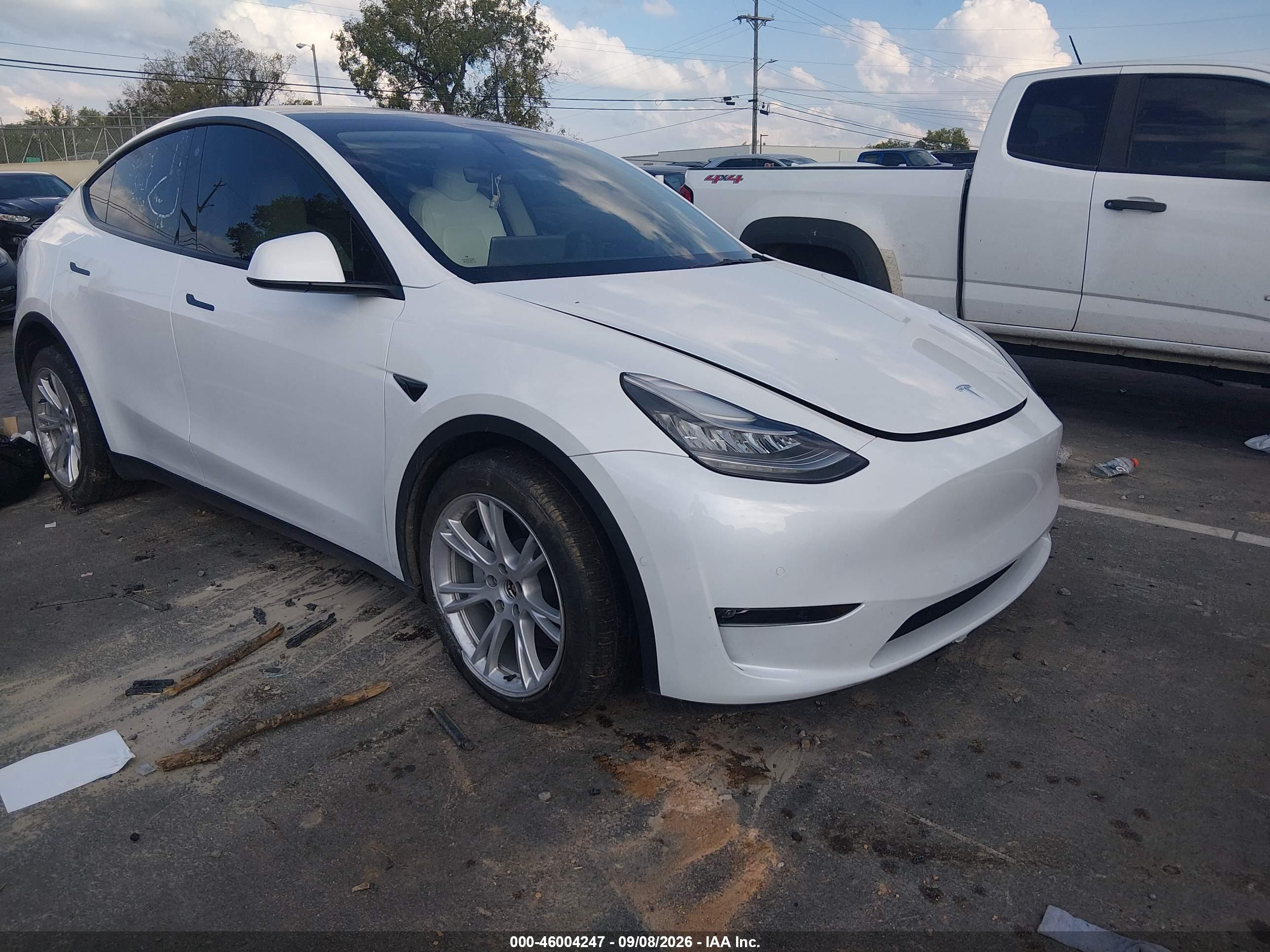 2022 Tesla Model Y VIN 7SAYGDEE9NF310427 — IAAI salvage auction photo