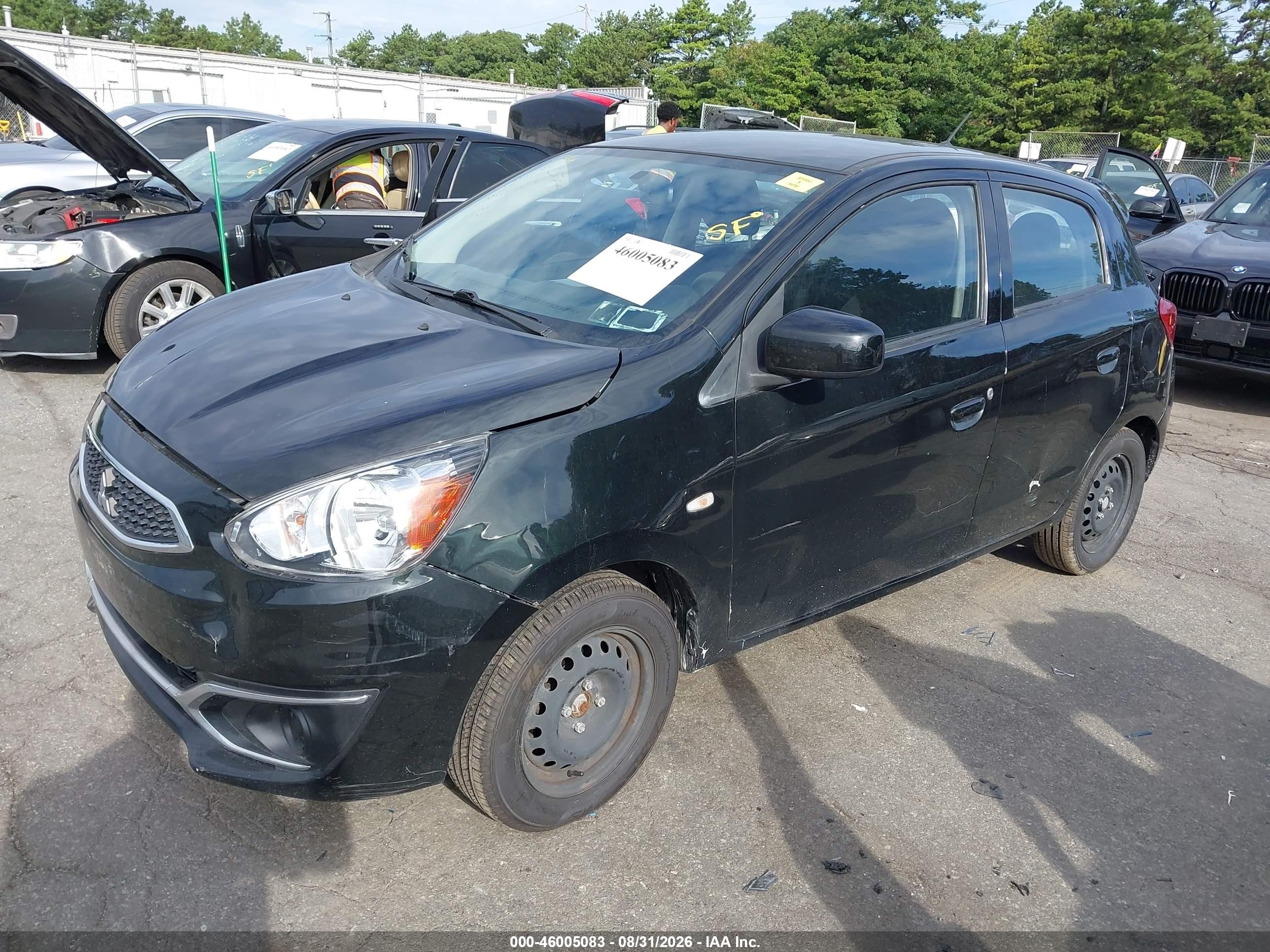 2020 Mitsubishi Mirage VIN ML32A3HJ2LH004631 IAAI salvage auction — Front & Rear, Mv-907A (New York), sold $1,900 on 2026-09-14 (photo 2)