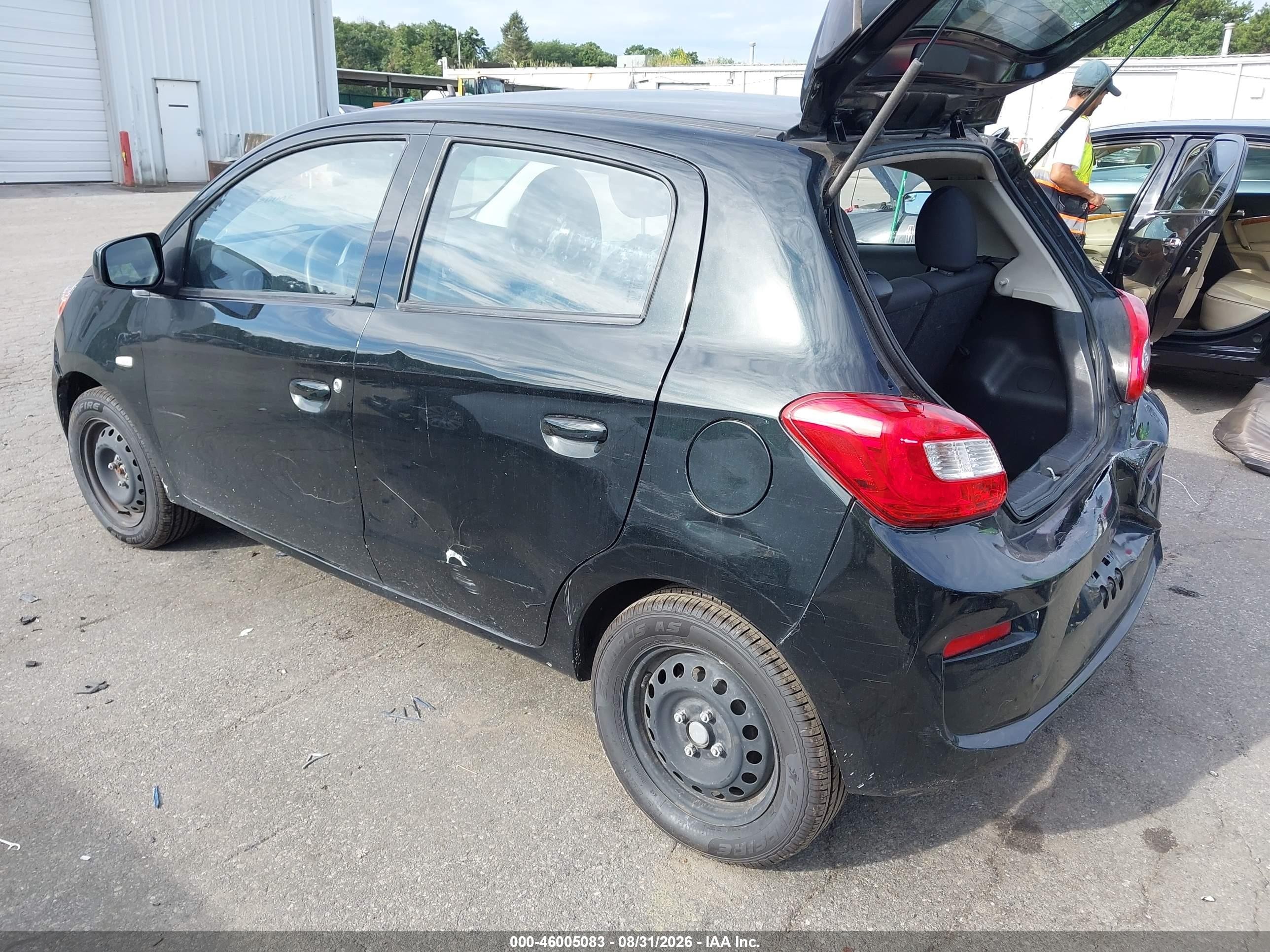 2020 Mitsubishi Mirage VIN ML32A3HJ2LH004631 IAAI salvage auction — Front & Rear, Mv-907A (New York), sold $1,900 on 2026-09-14 (photo 3)