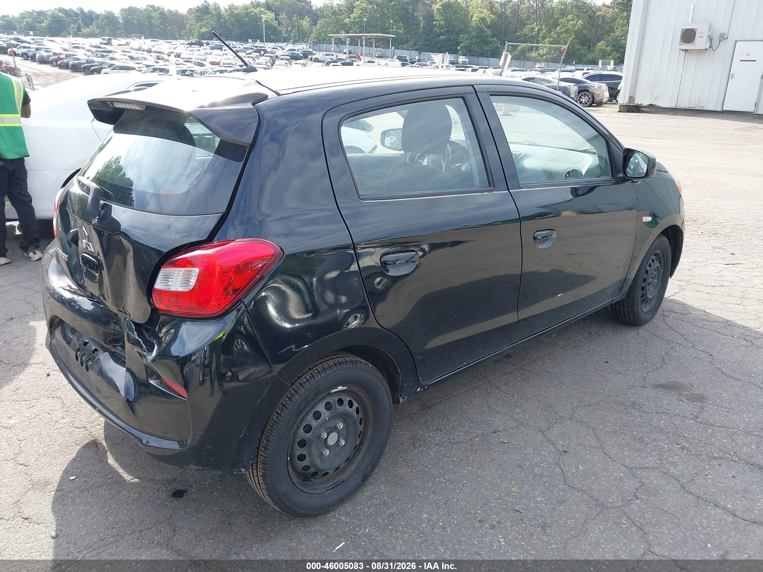 2020 Mitsubishi Mirage VIN ML32A3HJ2LH004631 IAAI salvage auction — Front & Rear, Mv-907A (New York), sold $1,900 on 2026-09-14 (photo 4)