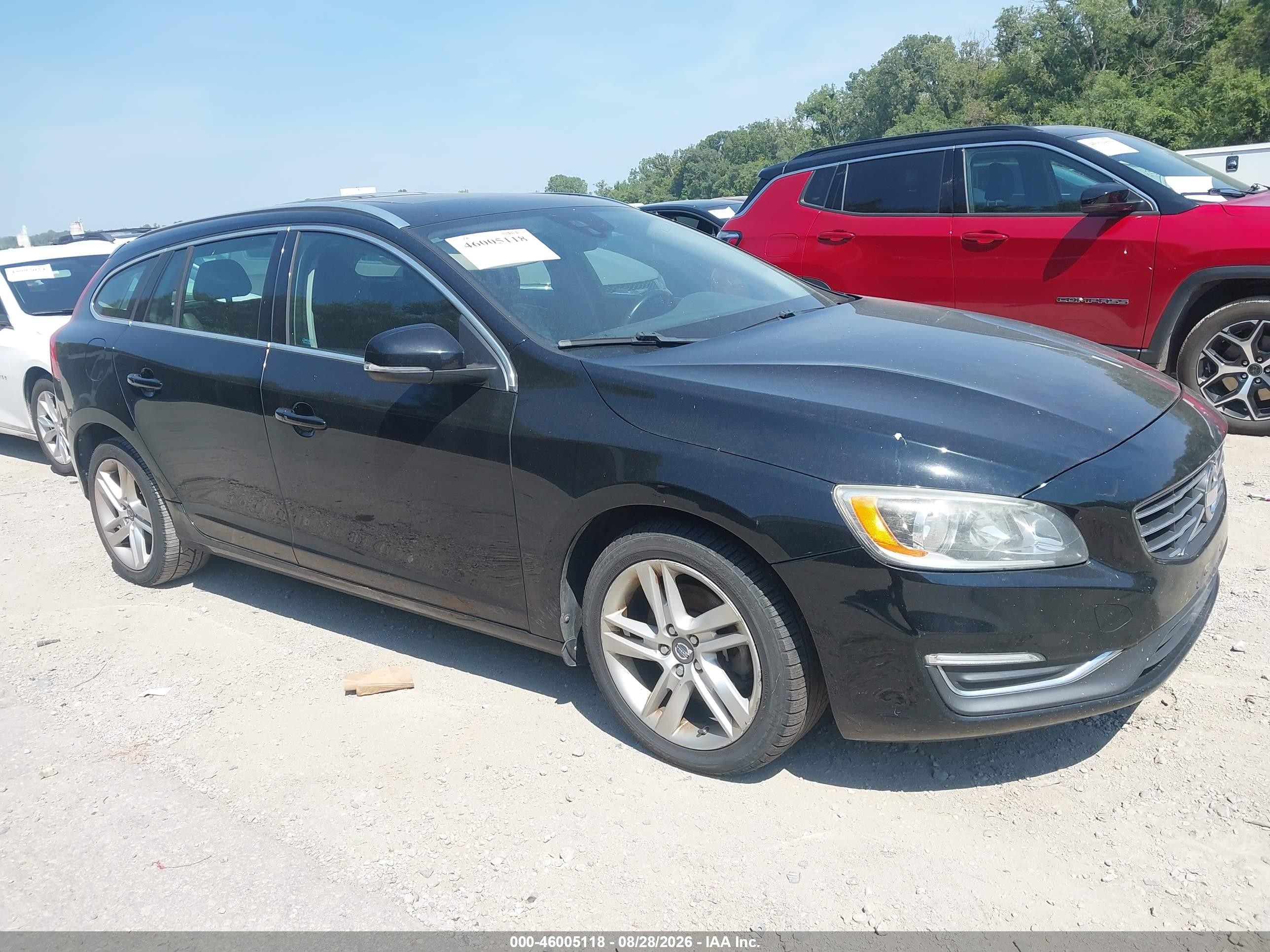 2015 Volvo V60 VIN YV140MEB7F1207680 IAAI salvage auction — Normal Wear, Clear (Missouri), sold $1,800 on 2026-09-18 (photo 1)
