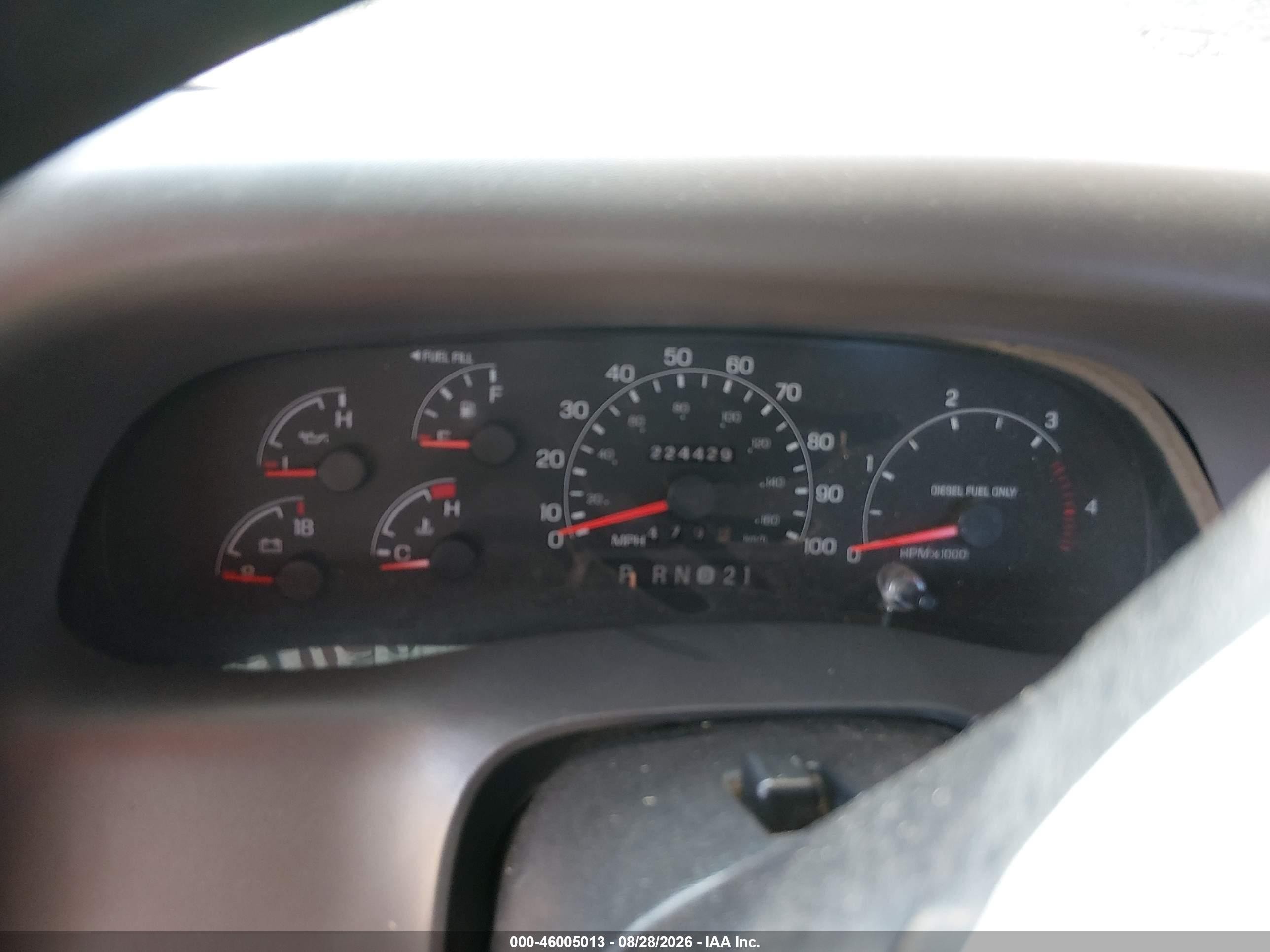 2000 Ford F-250 VIN 3FTNX20F4YMA46070 IAAI salvage auction — Front End, Salvage (Arizona), sold $1,000 on 2026-09-14 (photo 7)