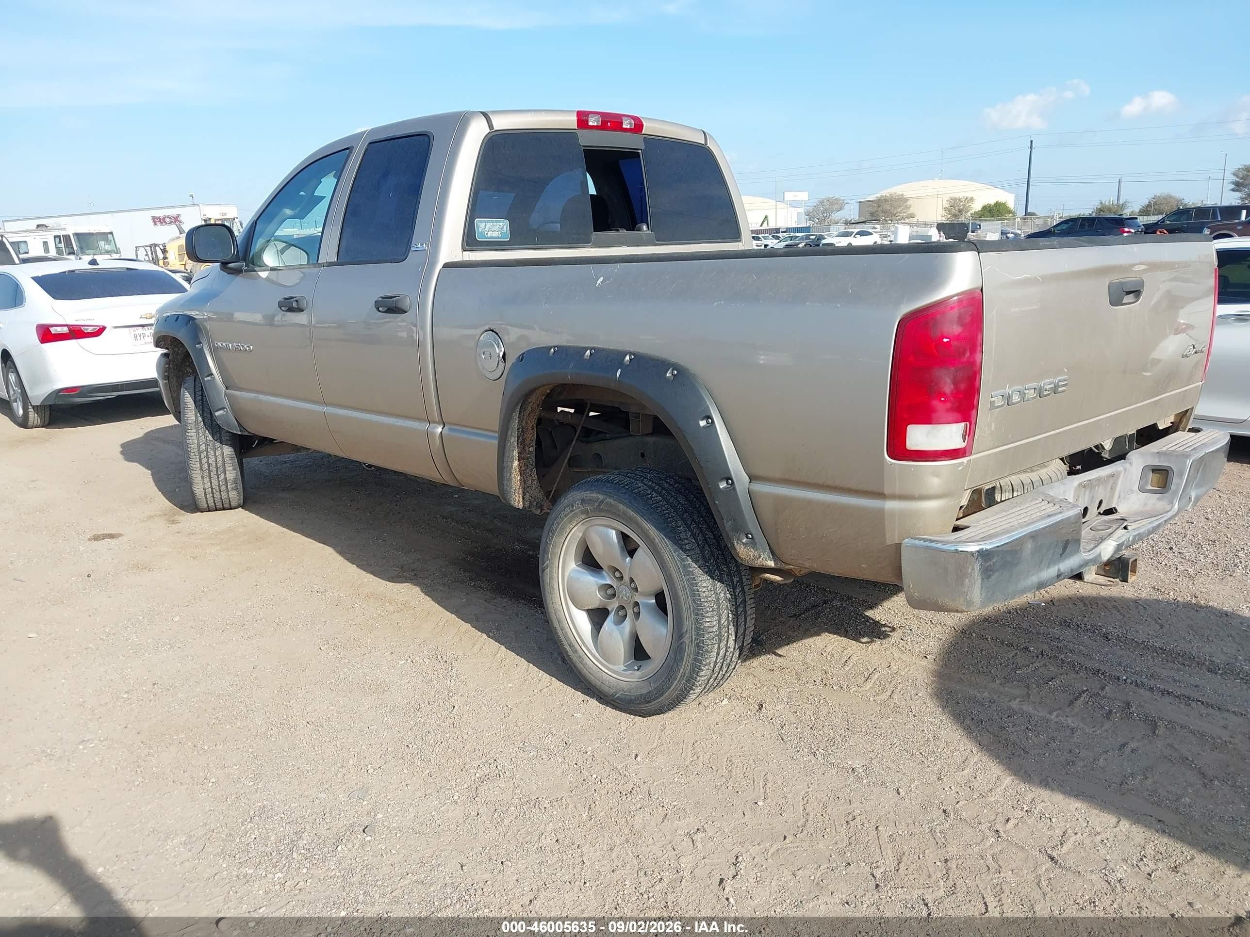 2002 Dodge Ram 1500 VIN 1D7HU18Z72J184758 IAAI salvage auction — Repossession, Original (Texas), sold $850 on 2026-09-27 (photo 3)