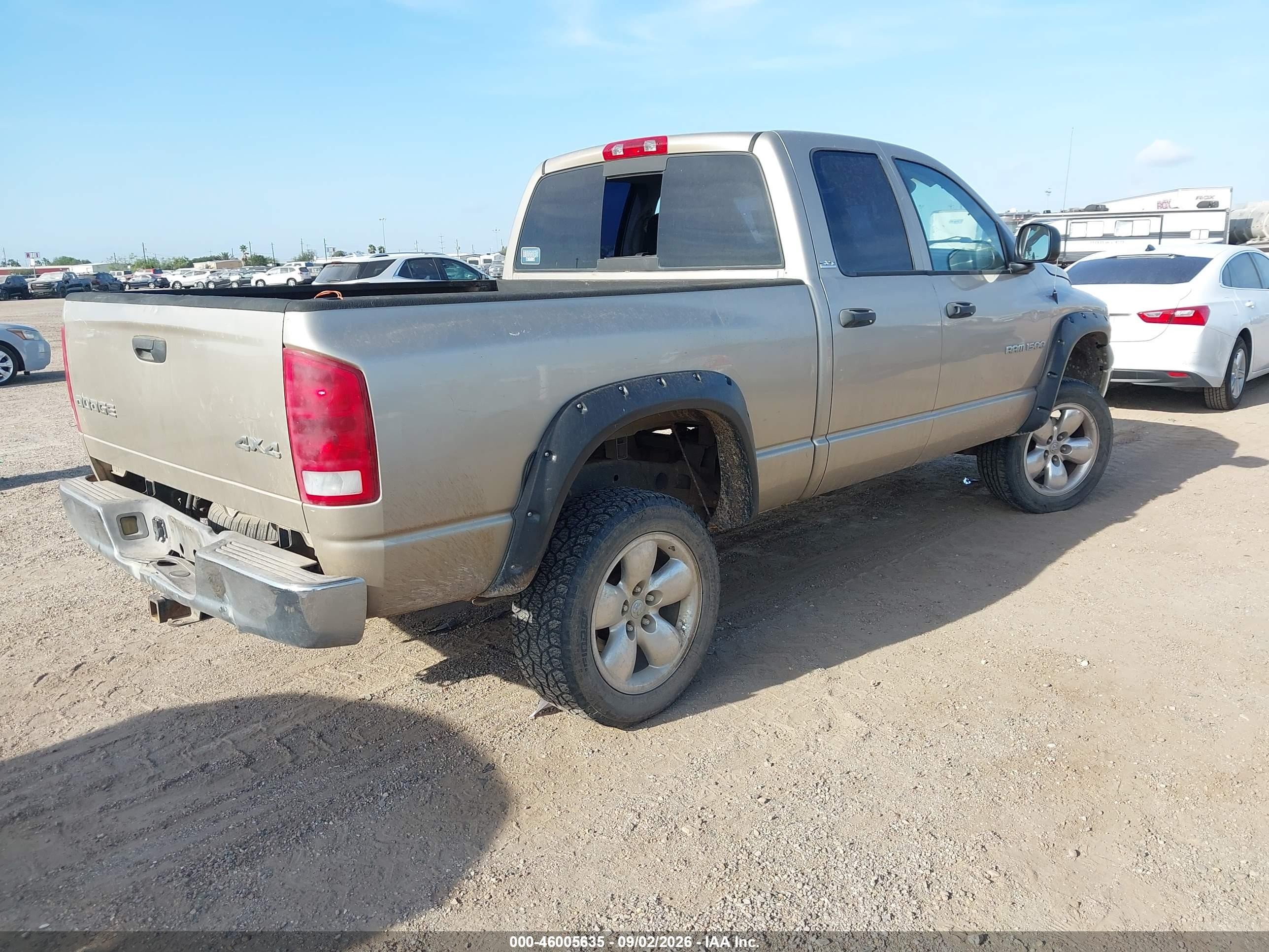 2002 Dodge Ram 1500 VIN 1D7HU18Z72J184758 IAAI salvage auction — Repossession, Original (Texas), sold $850 on 2026-09-27 (photo 4)