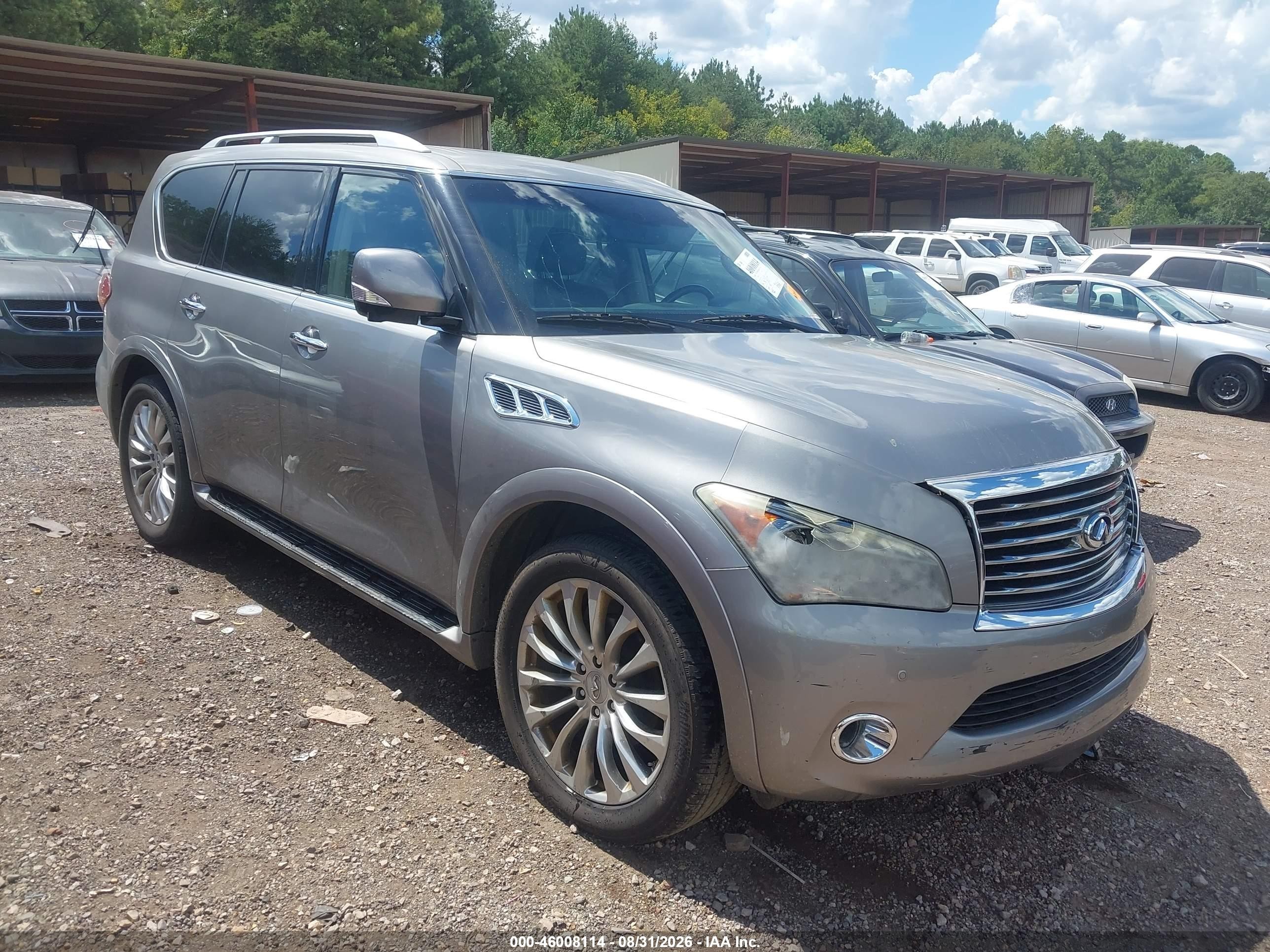 2012 Infiniti Qx56 VIN JN8AZ2NE7C9015349 IAAI salvage auction — Normal Wear, Clear (Alabama), sold $650 on 2026-09-18 (photo 1)