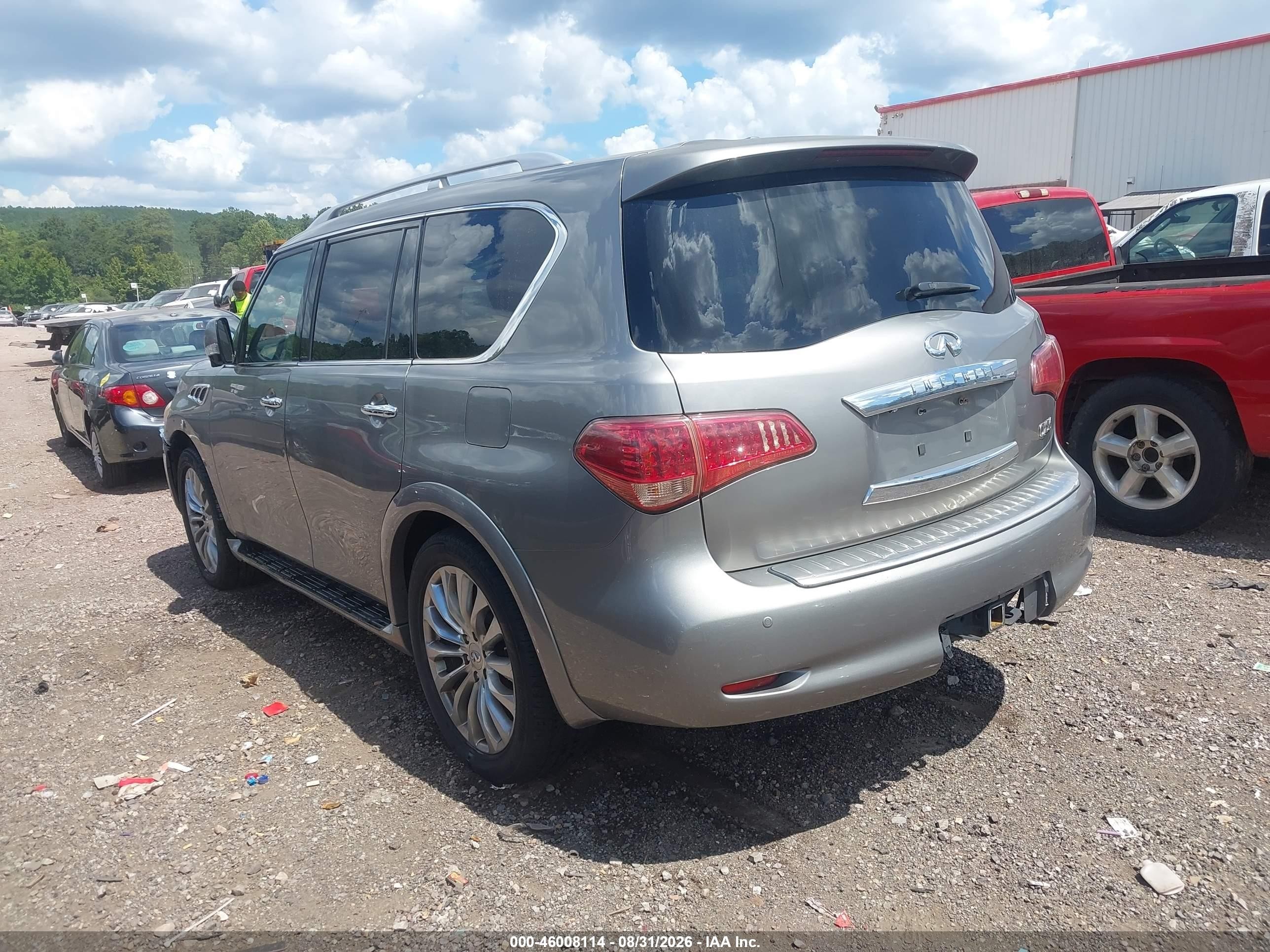 2012 Infiniti Qx56 VIN JN8AZ2NE7C9015349 IAAI salvage auction — Normal Wear, Clear (Alabama), sold $650 on 2026-09-18 (photo 3)