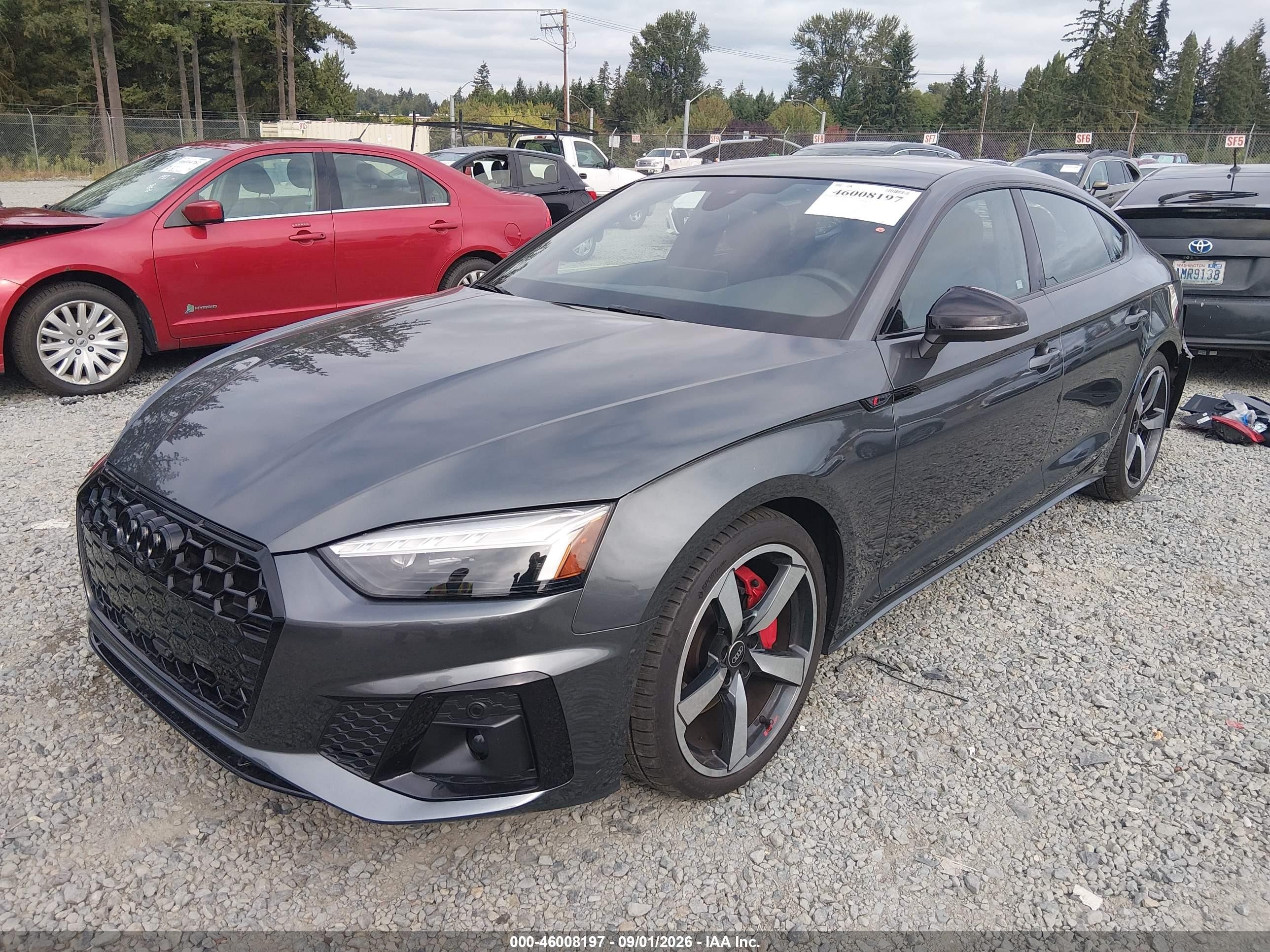2023 Audi A5 Sportback VIN WAUFACF59PA067693 IAAI salvage auction — Rear End, Bill Of Sale (Washington), sold $15,000 on 2026-09-11 (photo 2)