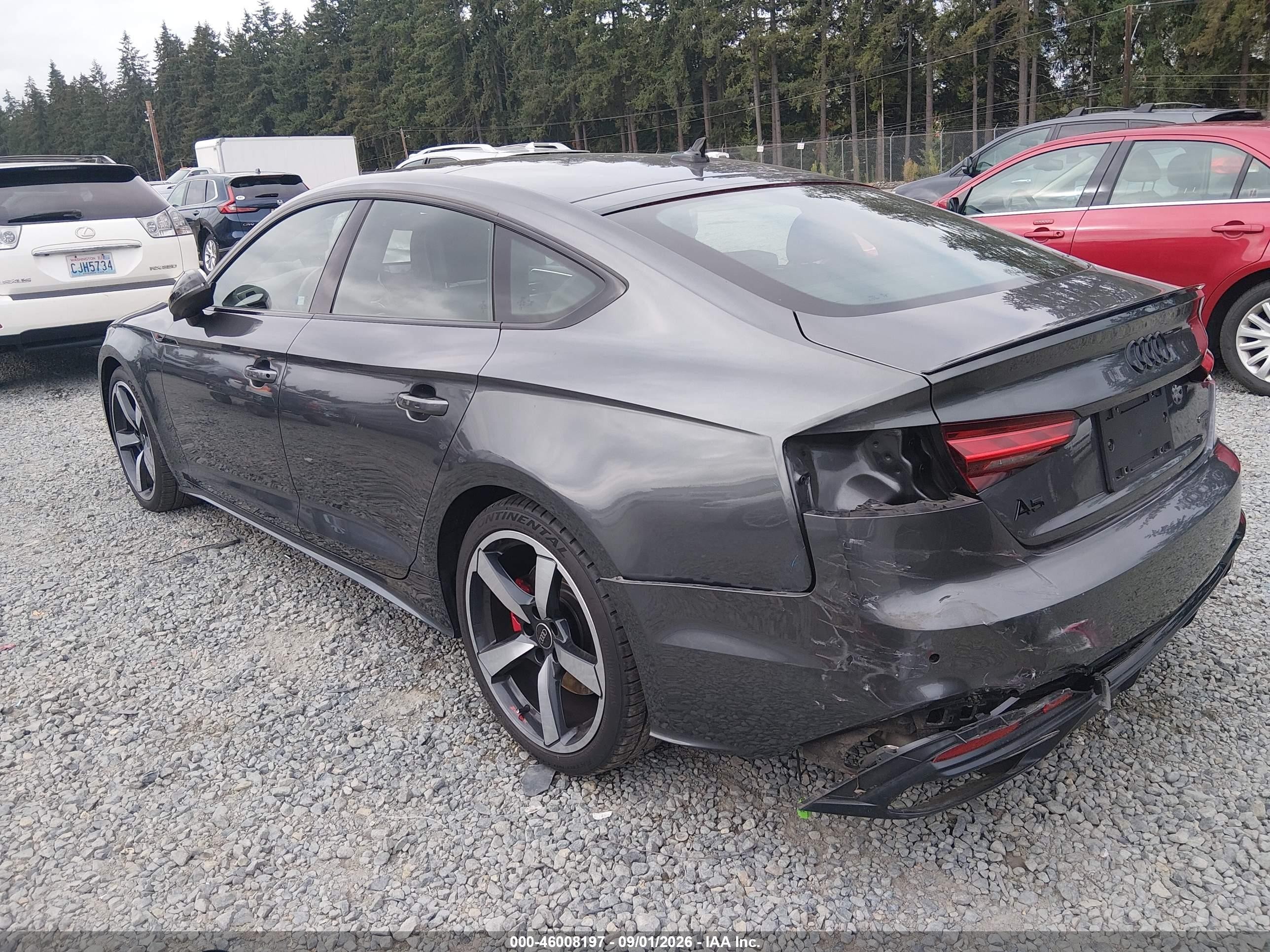 2023 Audi A5 Sportback VIN WAUFACF59PA067693 IAAI salvage auction — Rear End, Bill Of Sale (Washington), sold $15,000 on 2026-09-11 (photo 3)