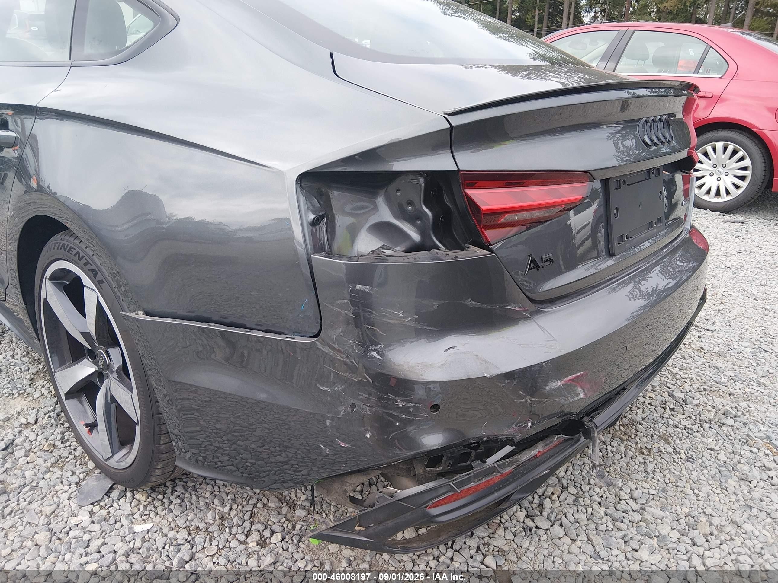 2023 Audi A5 Sportback VIN WAUFACF59PA067693 IAAI salvage auction — Rear End, Bill Of Sale (Washington), sold $15,000 on 2026-09-11 (photo 6)