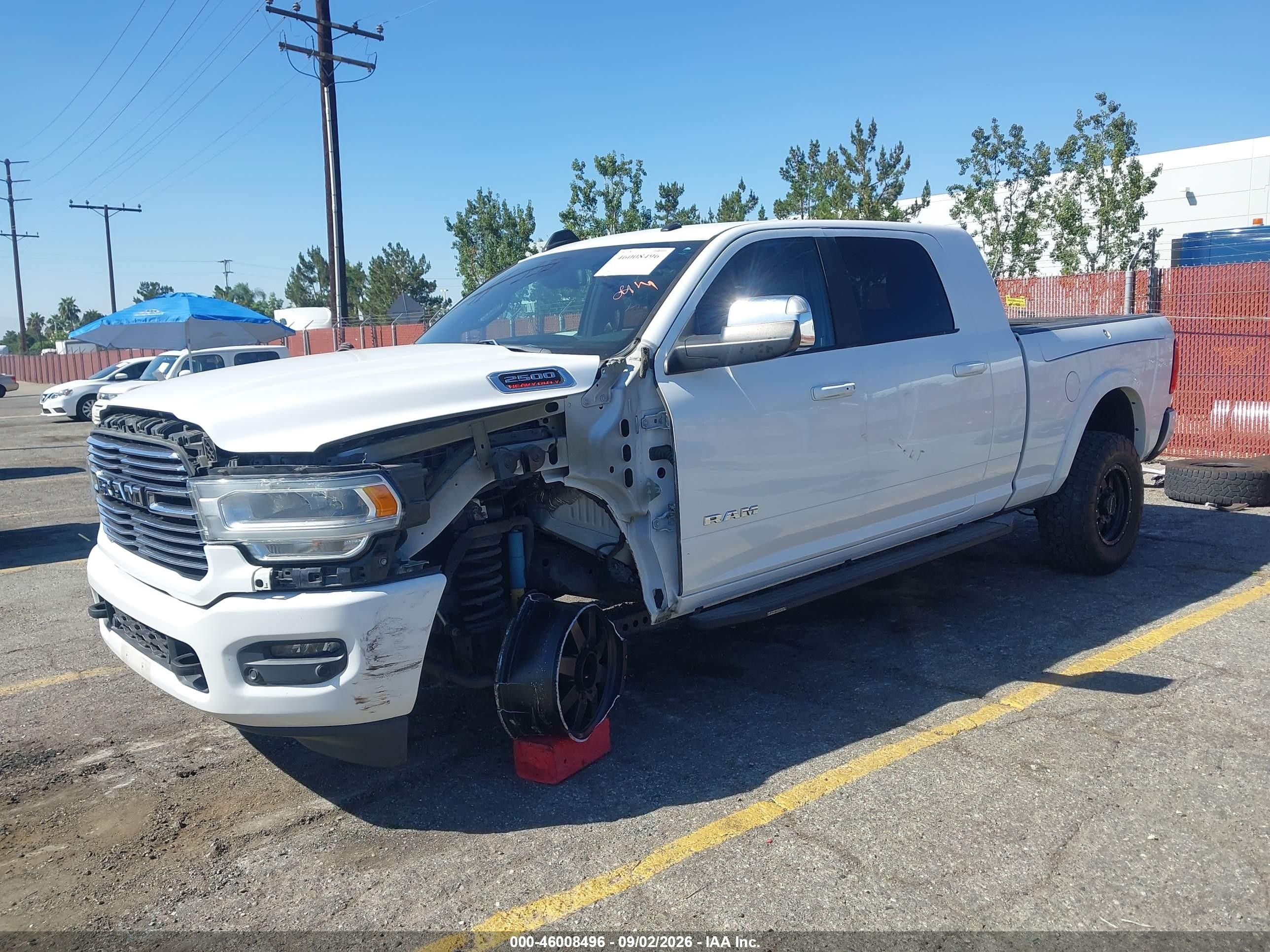 2019 Ram 2500 VIN 3C6UR5NL9KG685998 IAAI salvage auction — Front End, Salvage (California), sold $19,100 on 2026-09-11 (photo 2)