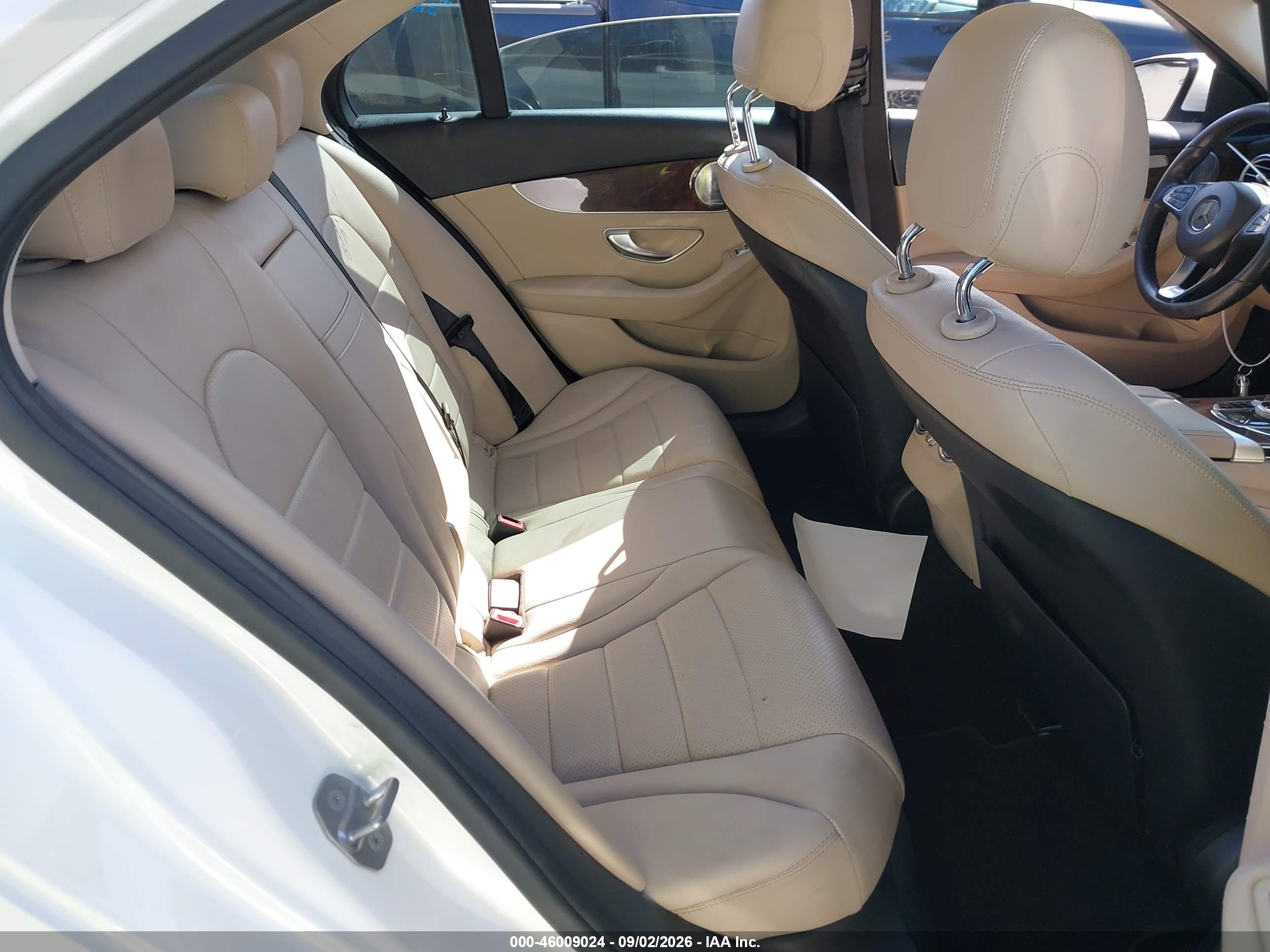 2017 Mercedes-Benz C-Class VIN 55SWF4JB3HU227162 IAAI salvage auction — Rear End, Salvage Certificate (California), sold $5,300 on 2026-09-13 (photo 8)
