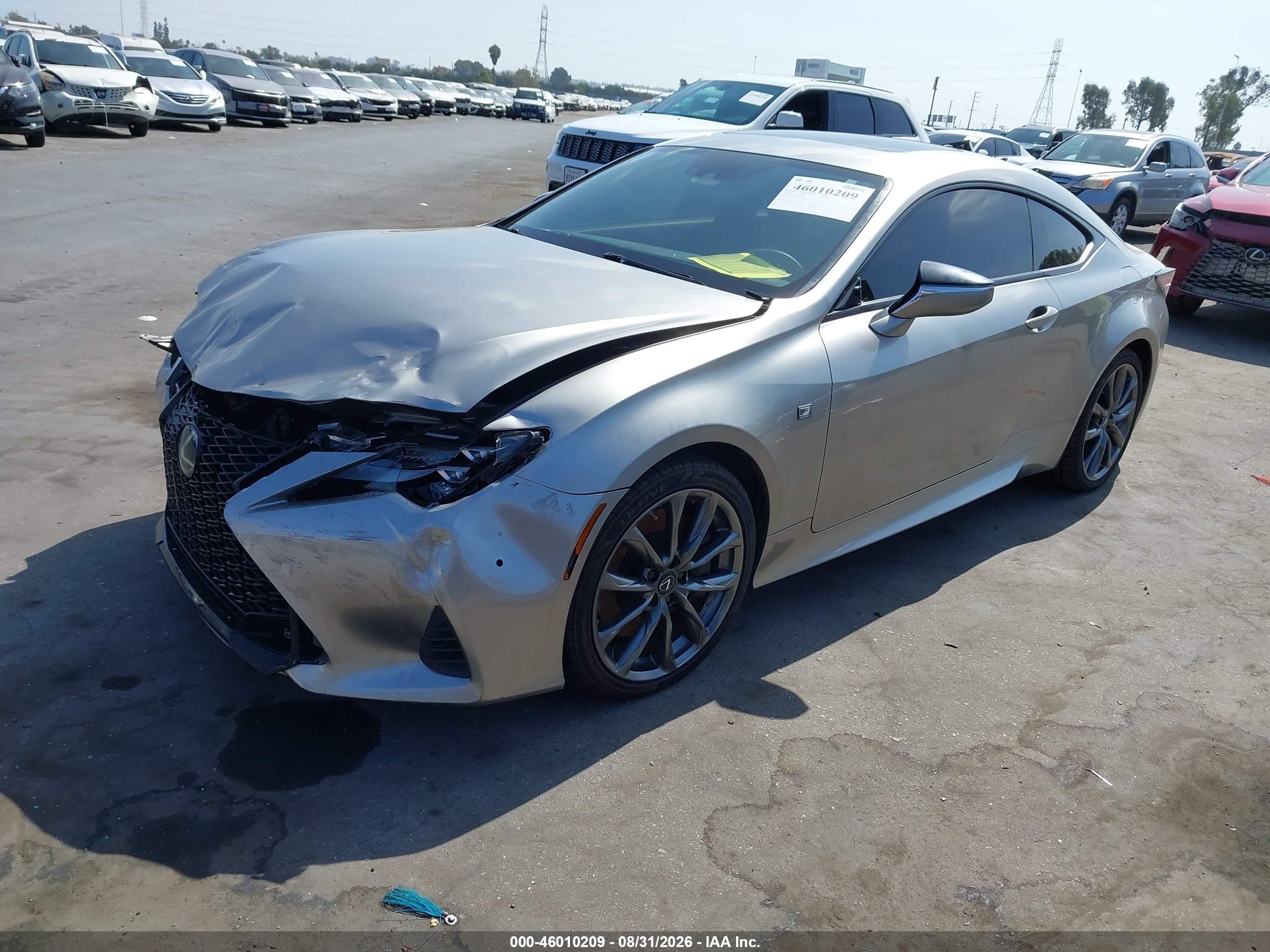 2022 Lexus Rc VIN JTHGZ5BC4N5026036 IAAI salvage auction — Front End, Salvage (California), sold $14,400 on 2026-09-03 (photo 2)