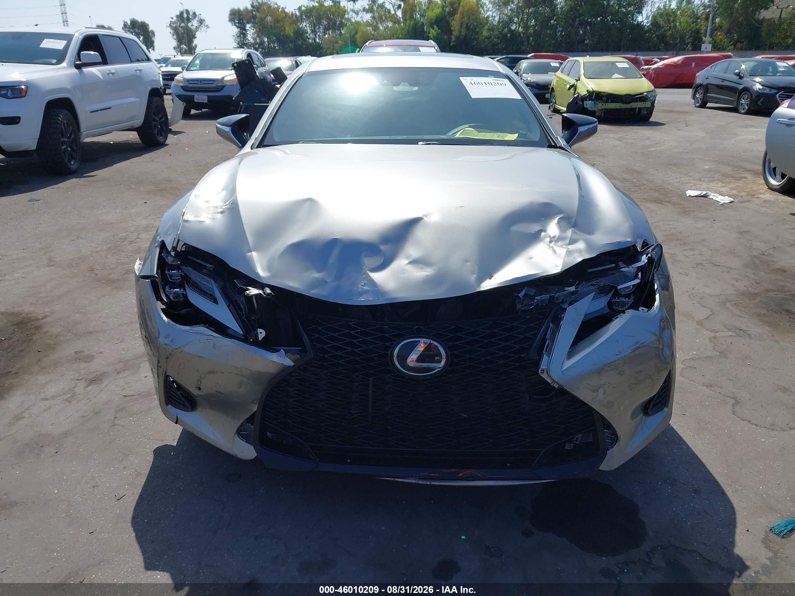 2022 Lexus Rc VIN JTHGZ5BC4N5026036 IAAI salvage auction — Front End, Salvage (California), sold $14,400 on 2026-09-03 (photo 6)