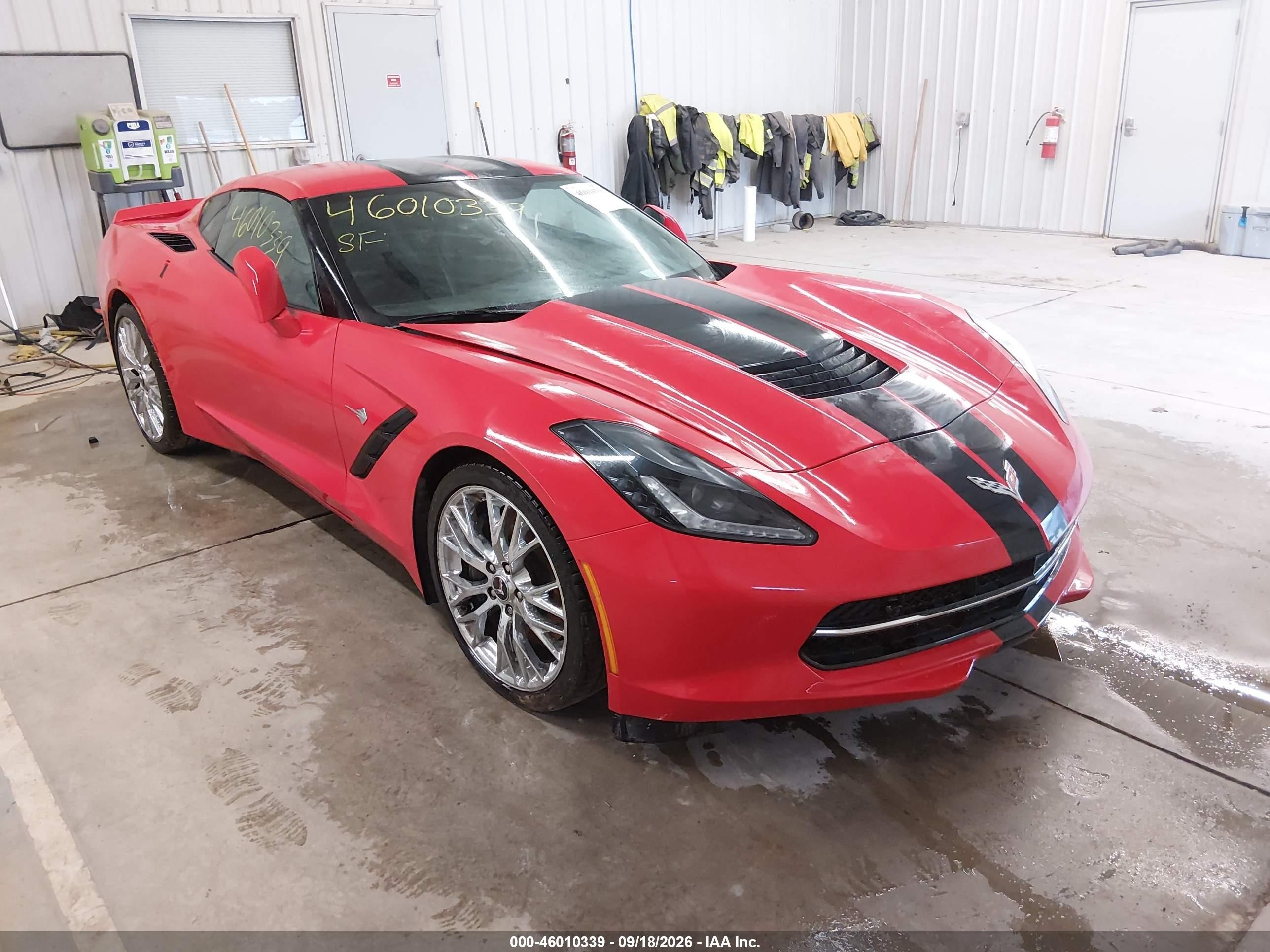 2019 Chevrolet Corvette Stingray VIN 1G1YK2D73K5106134 — IAAI salvage auction photo