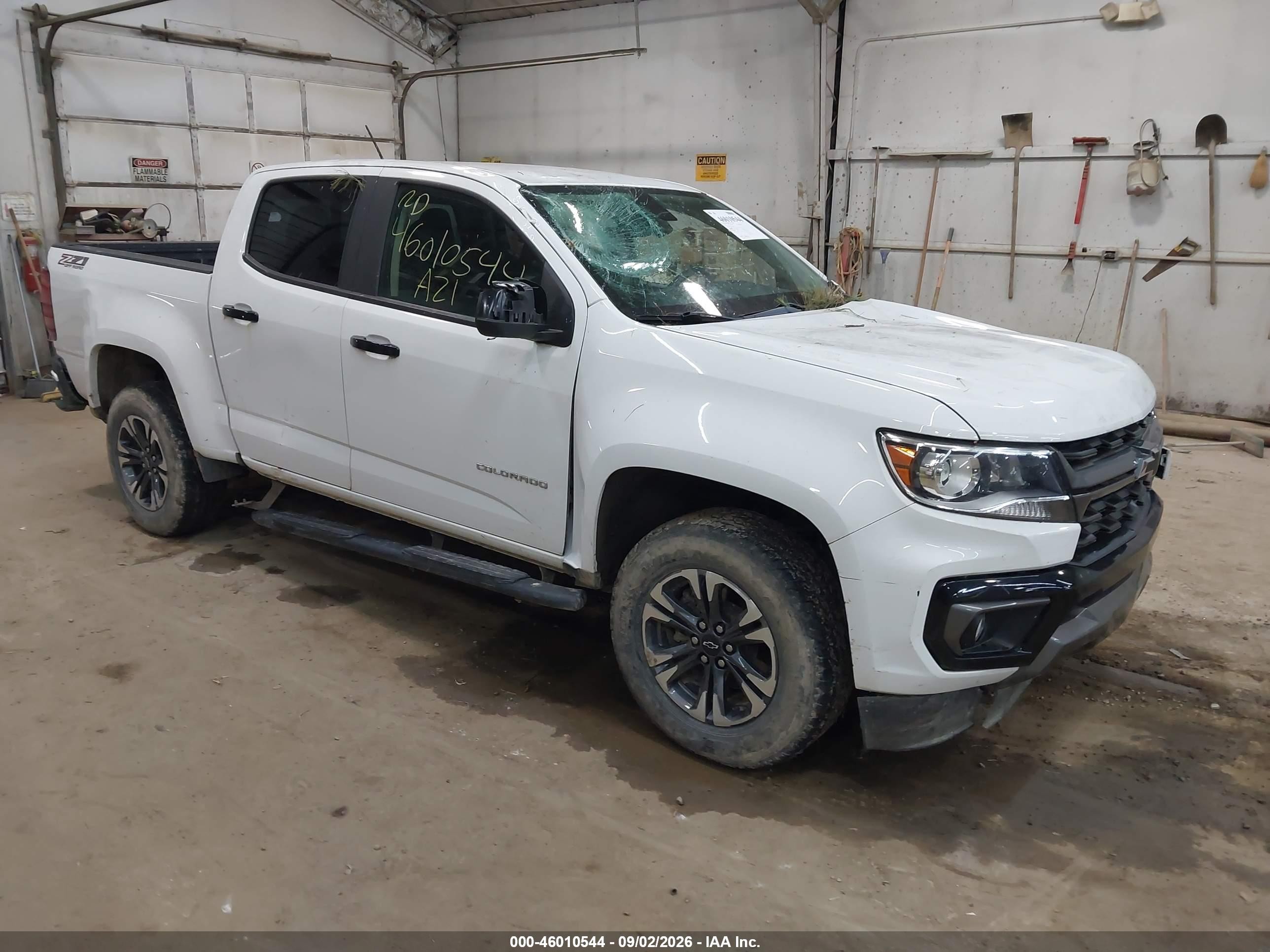 2021 Chevrolet Colorado VIN 1GCGTDEN5M1216105 — IAAI salvage auction photo