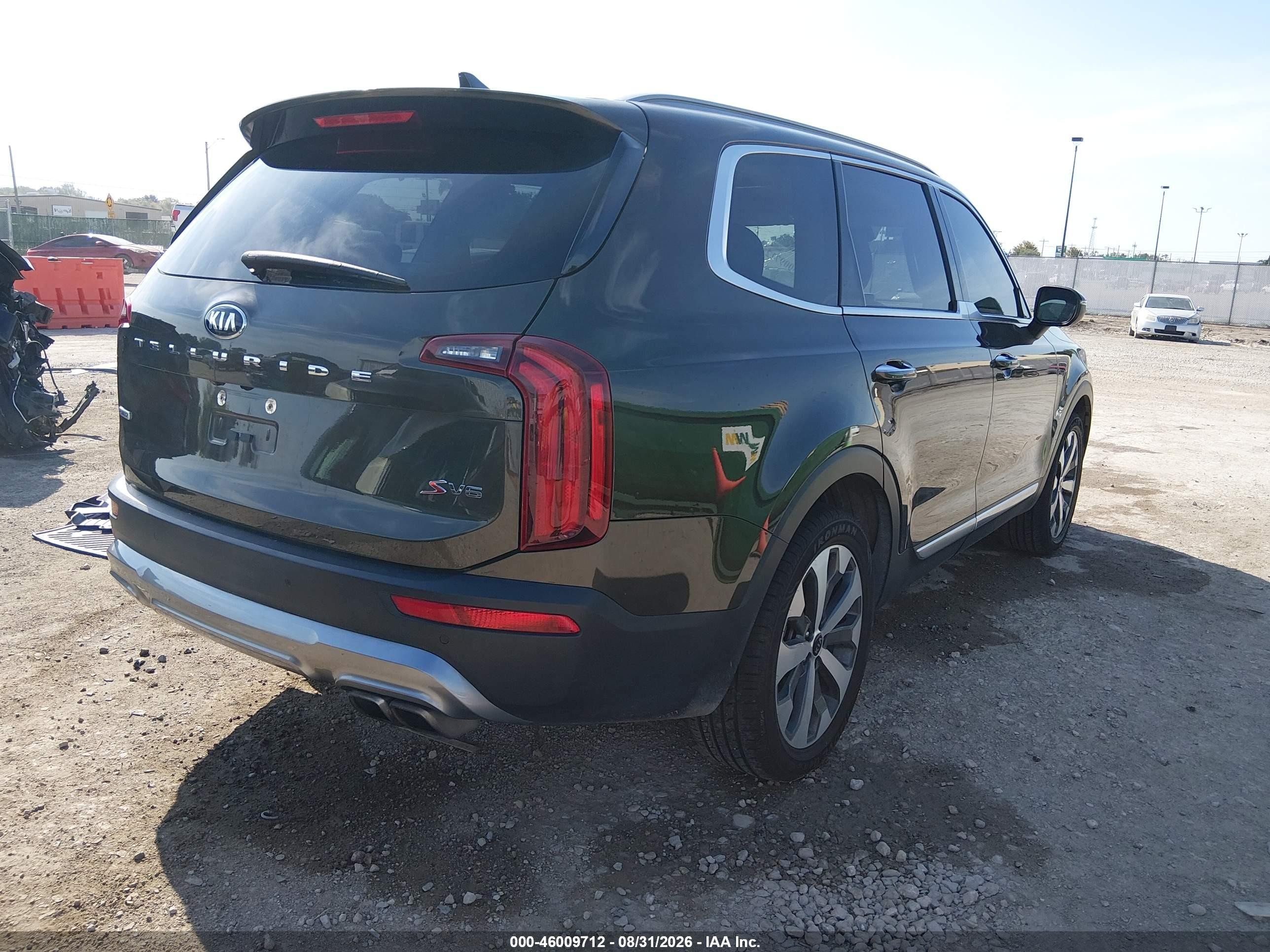 2021 Kia Telluride VIN 5XYP6DHC5MG154173 IAAI salvage auction — Hail, Salvage (Kansas), sold $9,900 on 2026-10-15 (photo 4)