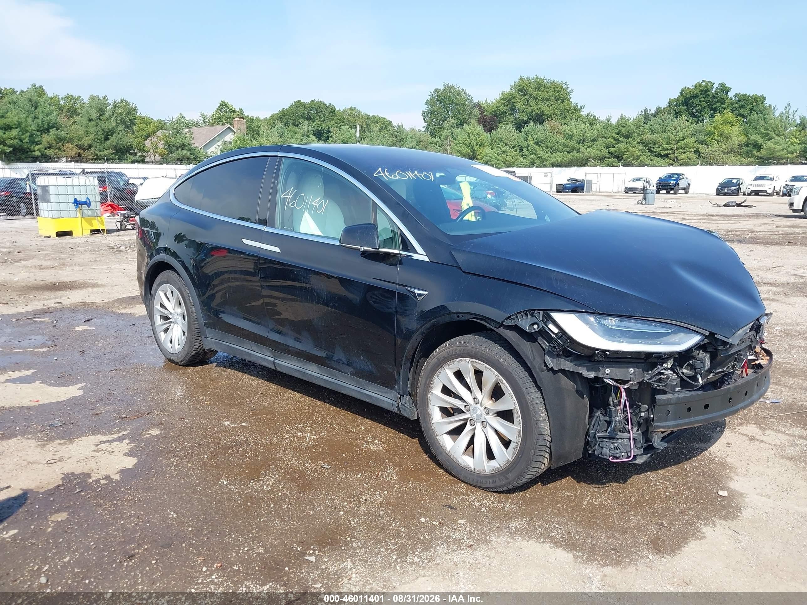 2020 Tesla Model x VIN 5YJXCDE2XLF299347 IAAI salvage auction — Front End, Salvage (Indiana), sold $11,300 on 2026-10-01 (photo 1)