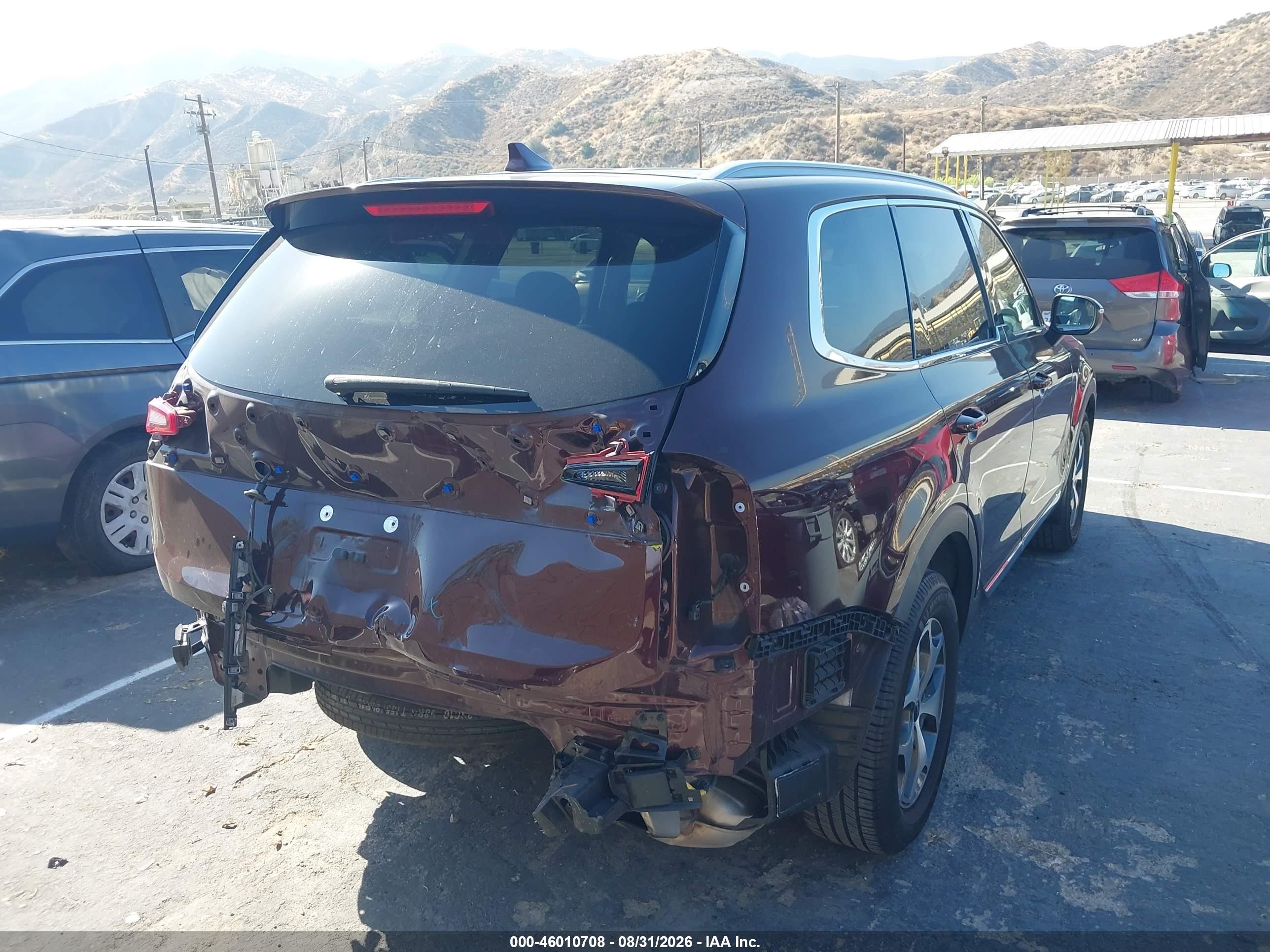 2022 Kia Telluride VIN 5XYP34HC2NG263880 IAAI salvage auction — Rear End, Salvage (California), sold $6,500 on 2026-10-07 (photo 4)