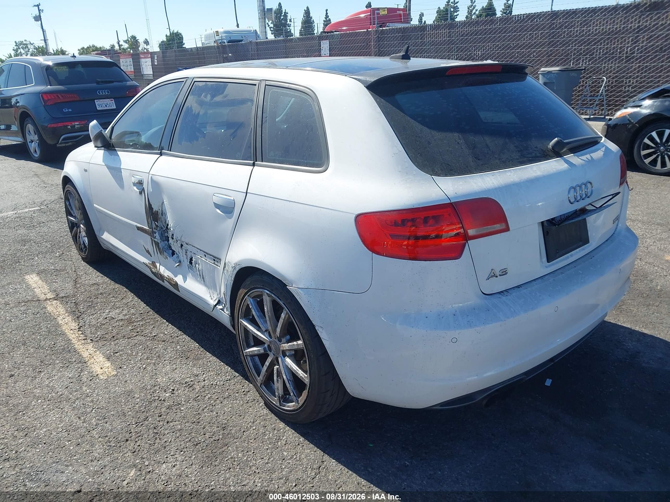 2011 Audi A3 VIN WAUKEAFM7BA033503 IAAI salvage auction — Side, Salvage (California), sold $1,250 on 2026-09-11 (photo 3)
