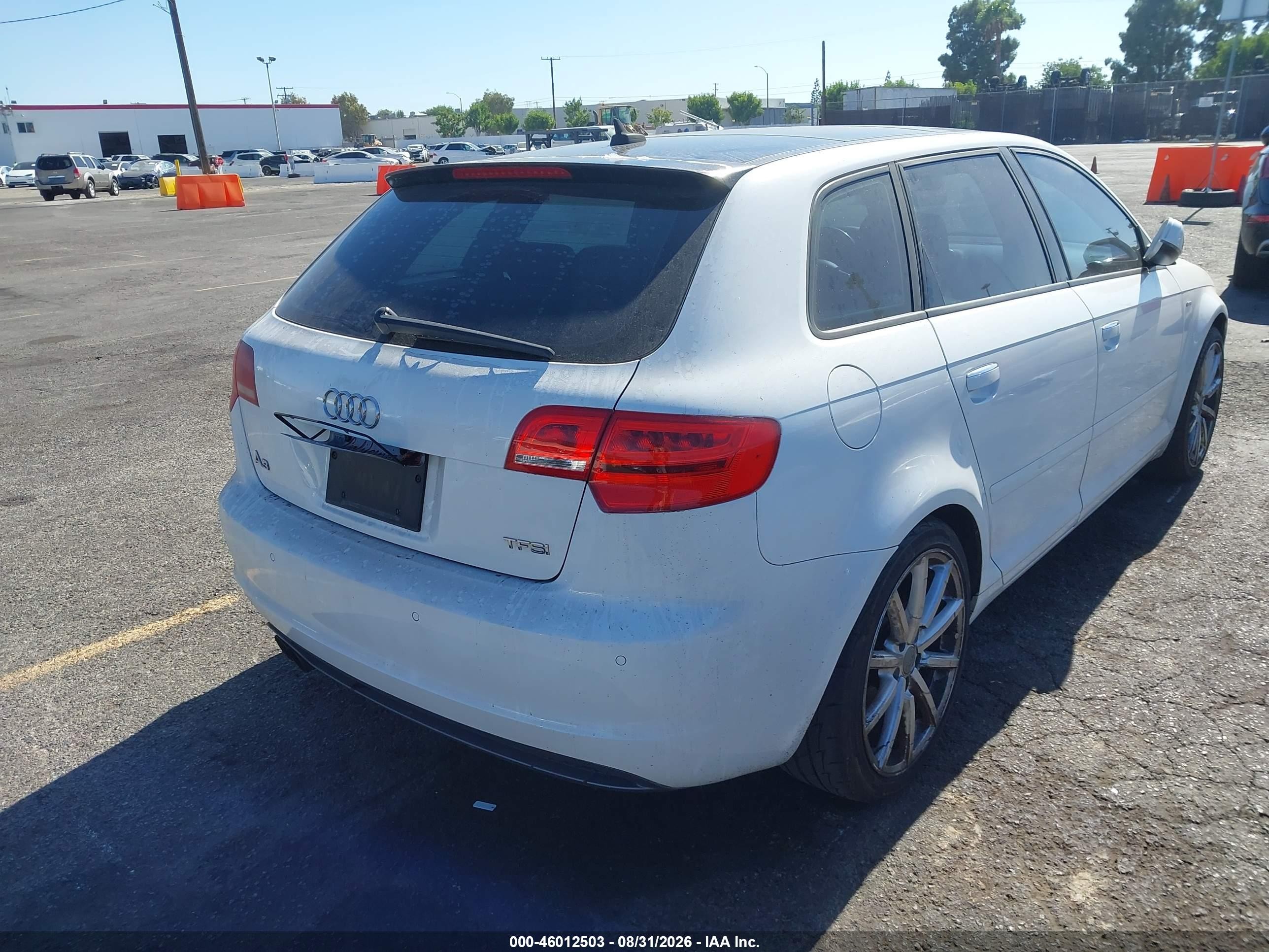 2011 Audi A3 VIN WAUKEAFM7BA033503 IAAI salvage auction — Side, Salvage (California), sold $1,250 on 2026-09-11 (photo 4)