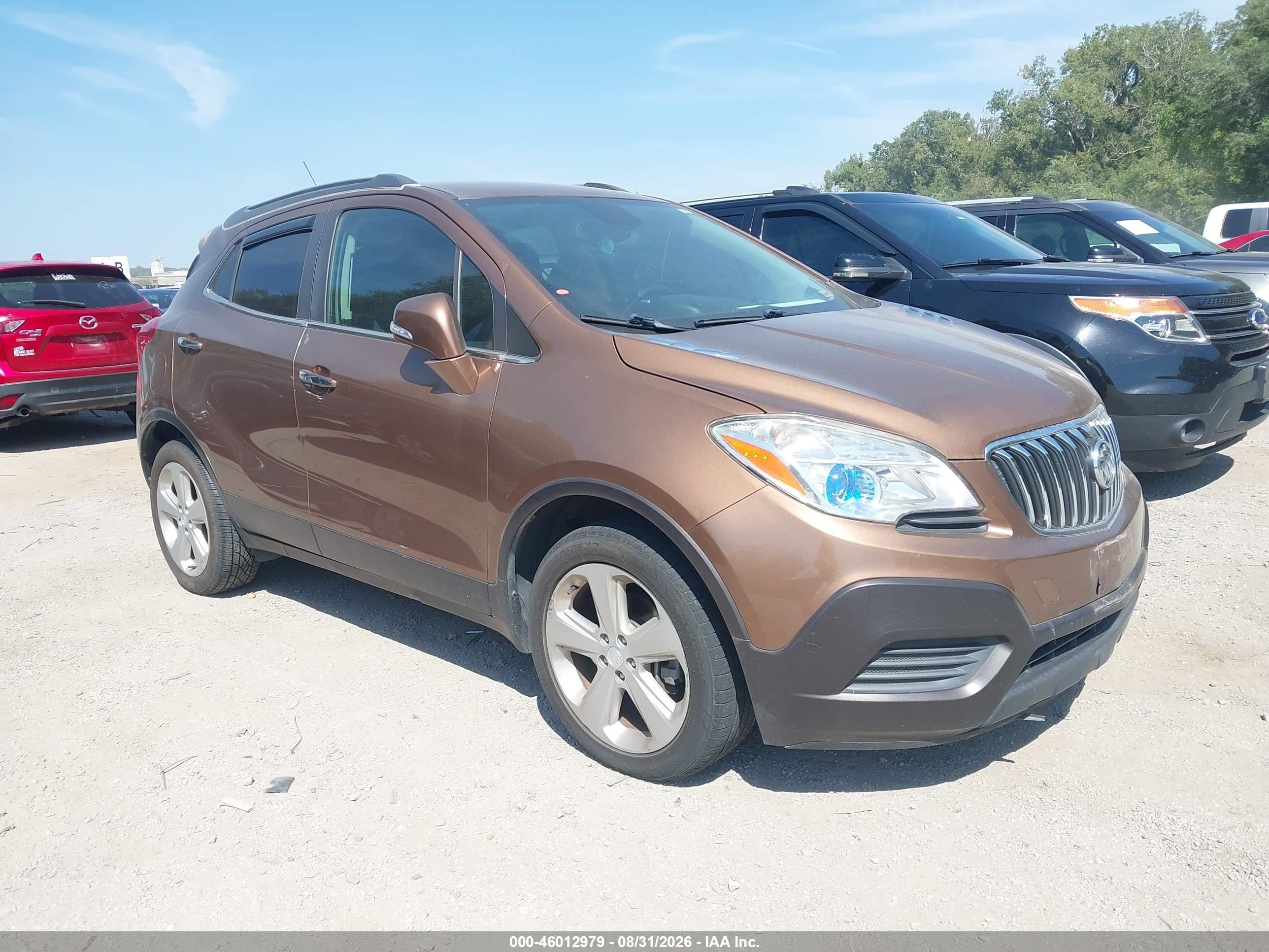 2016 Buick Encore VIN KL4CJASBXGB521086 IAAI salvage auction — Normal Wear, Clear (Missouri), sold $1,700 on 2026-09-18 (photo 1)