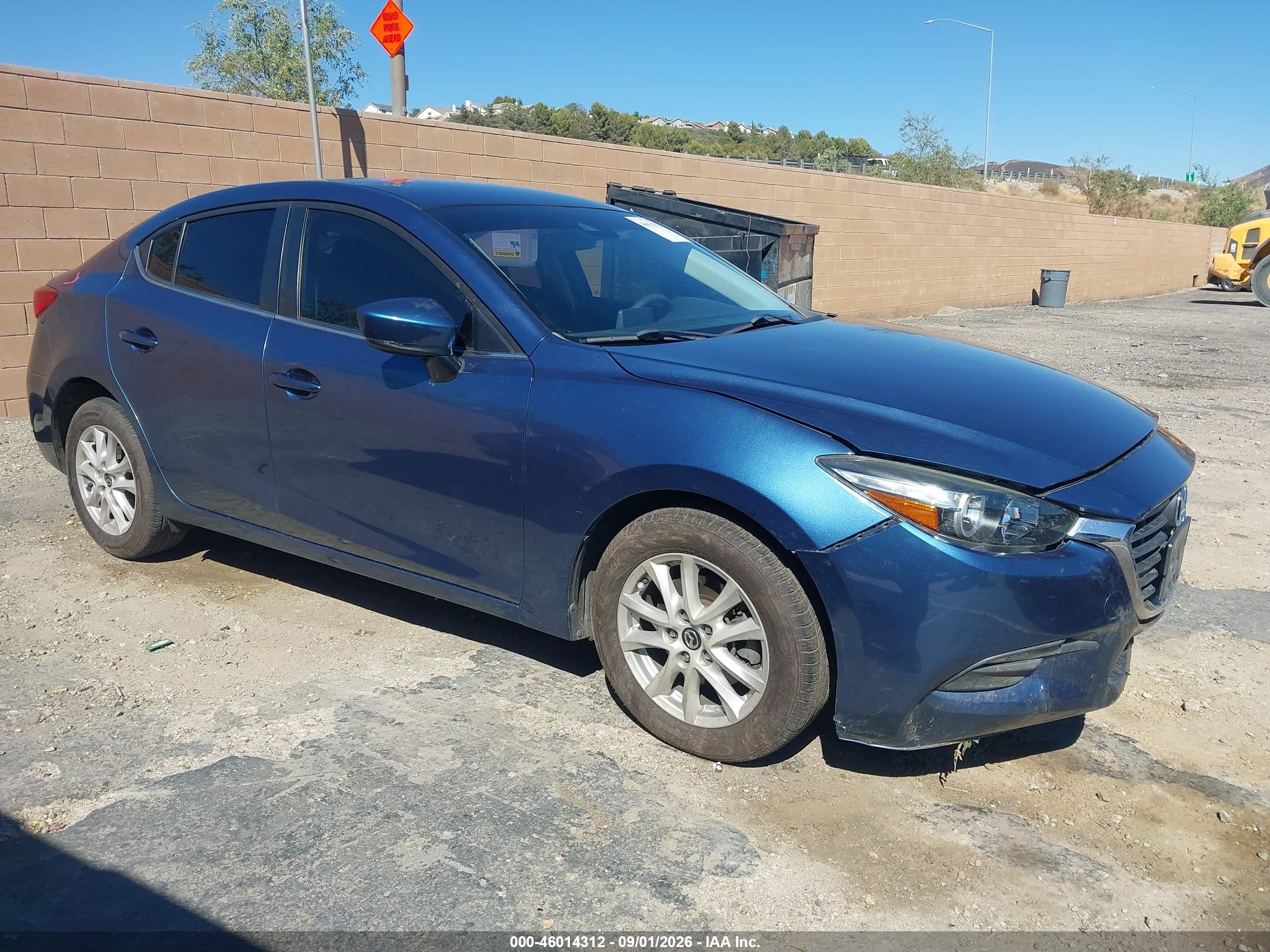 2018 Mazda 3 VIN 3MZBN1U78JM189161 IAAI salvage auction — Front & Rear, Salvage (California), sold $1,000 on 2026-09-19 (photo 1)
